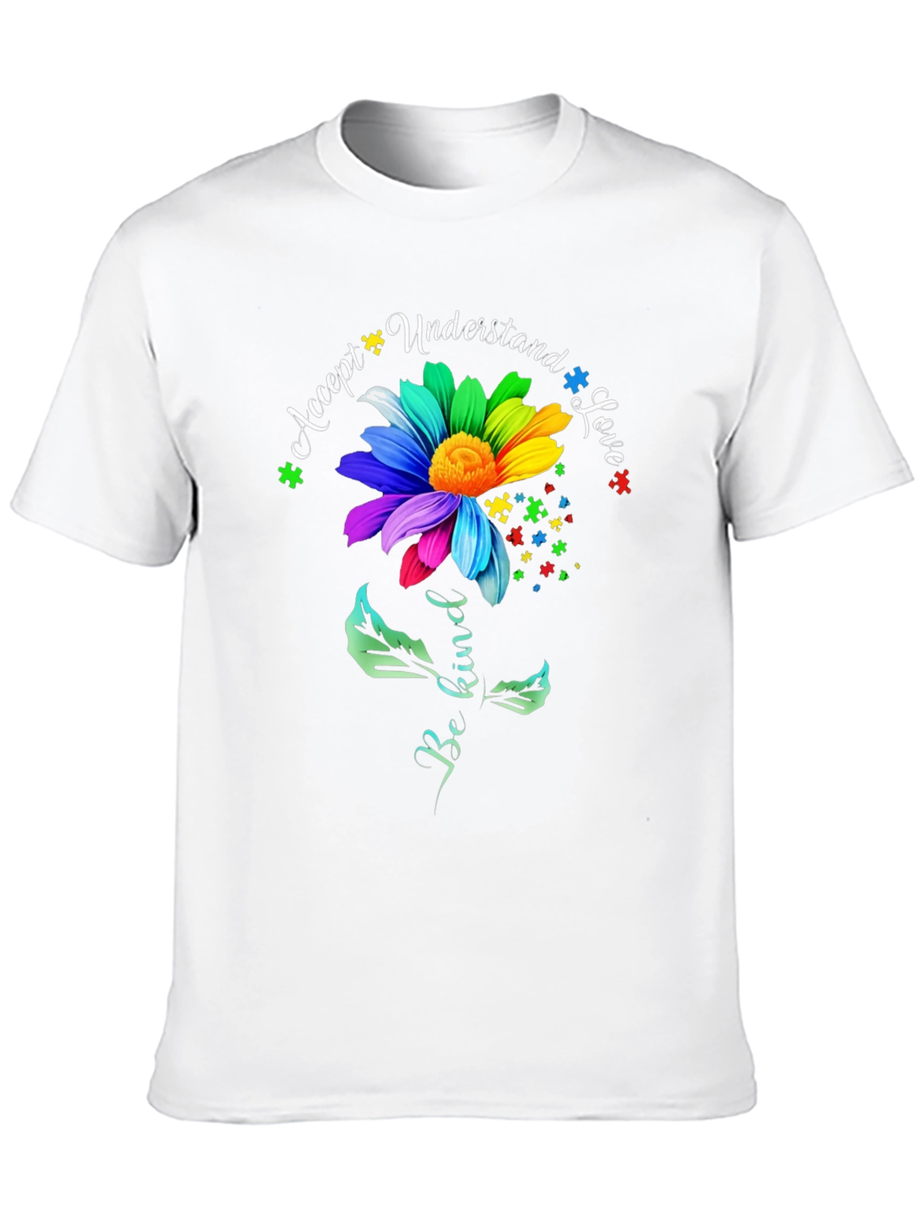 Autism Awareness Graphic Tee - Accept Understand Love