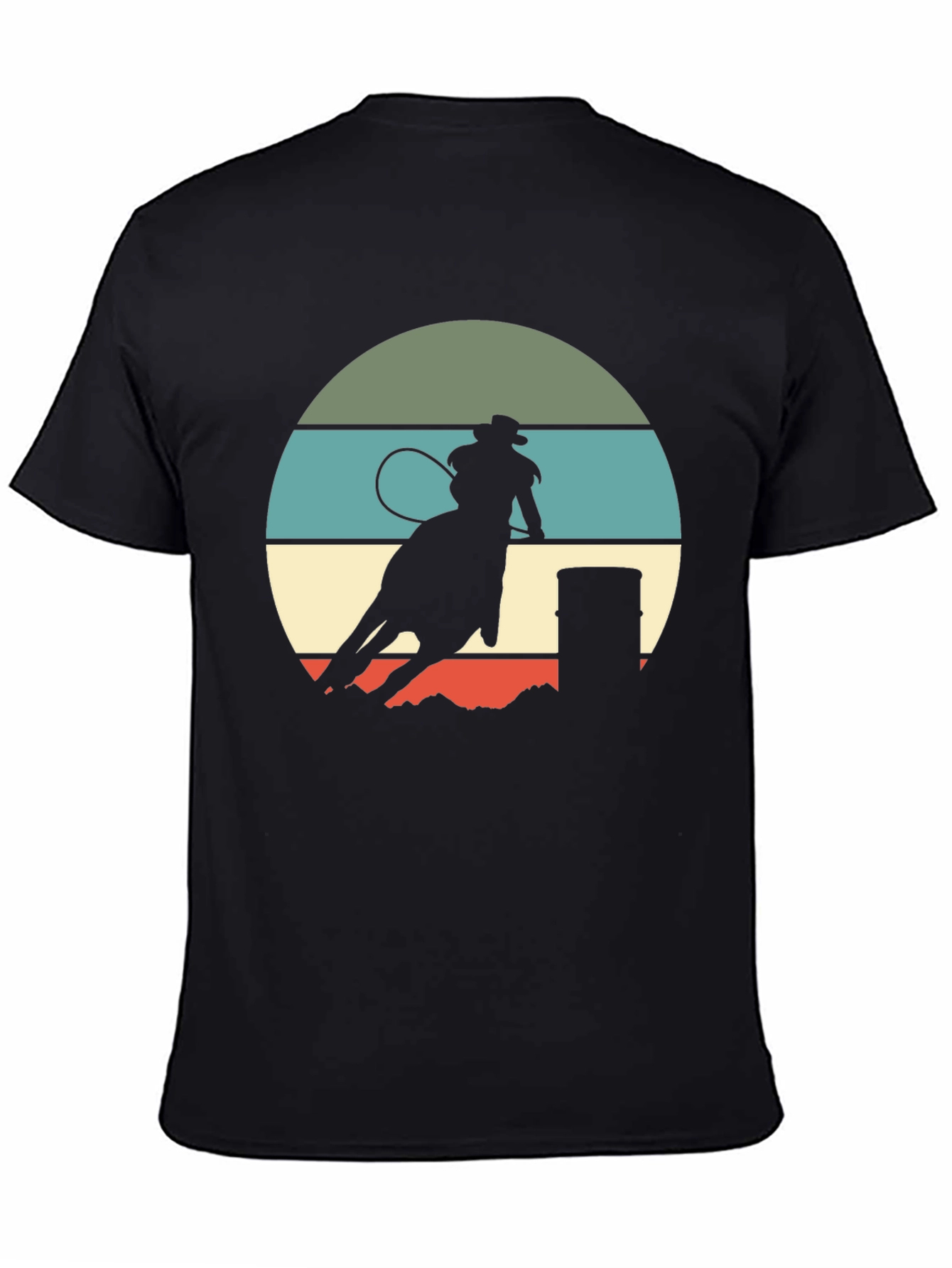 Retro Rodeo T-Shirt - Barrel Racing Design