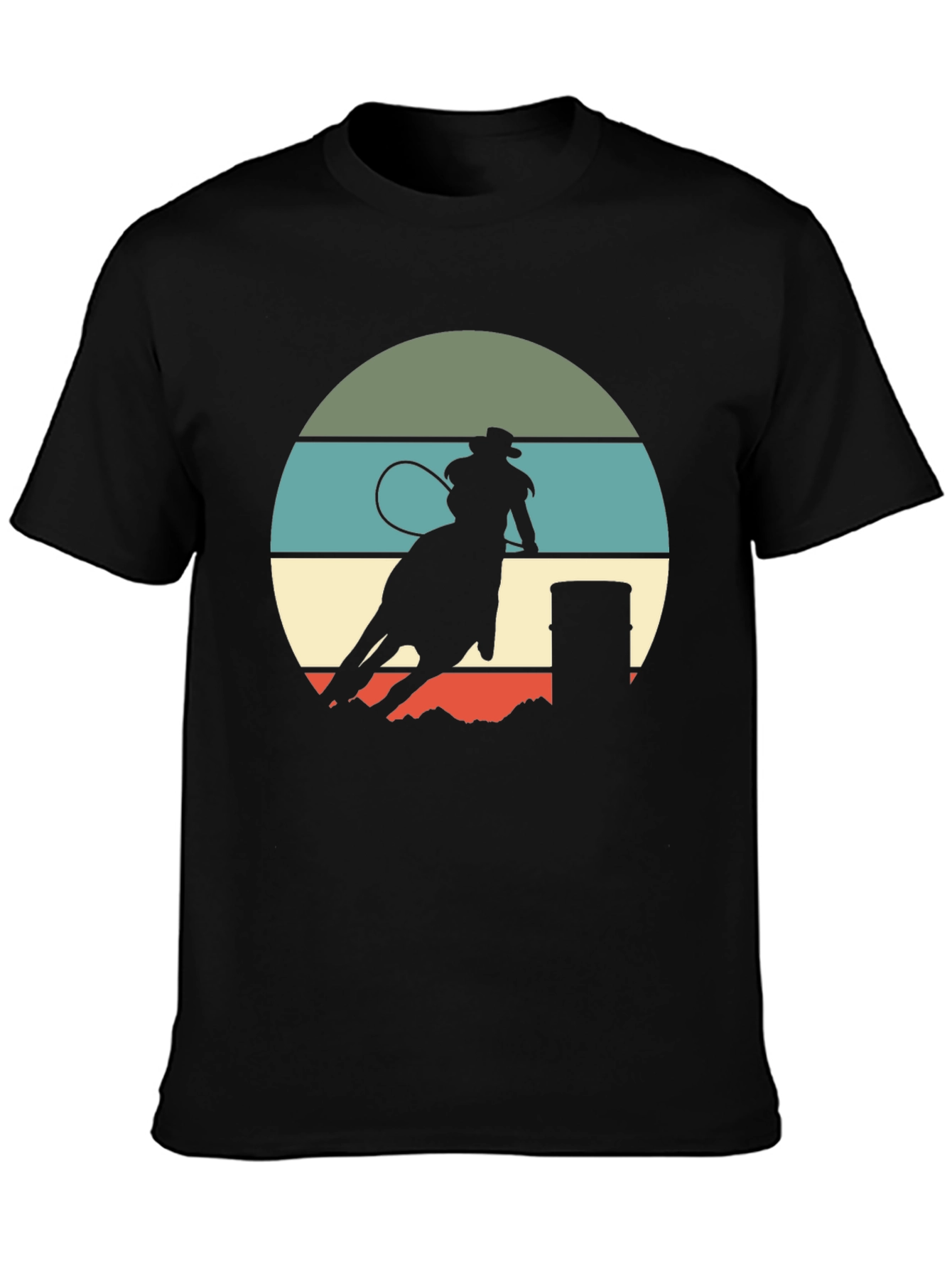 Retro Rodeo T-Shirt - Barrel Racing Design