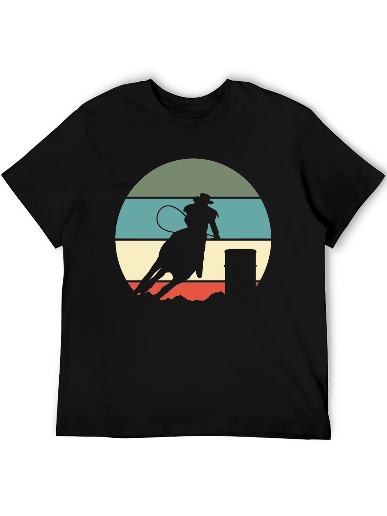 Retro Rodeo T-Shirt - Barrel Racing Design