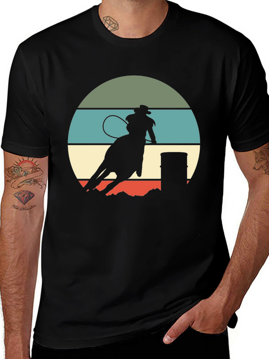 Retro Rodeo T-Shirt - Barrel Racing Design