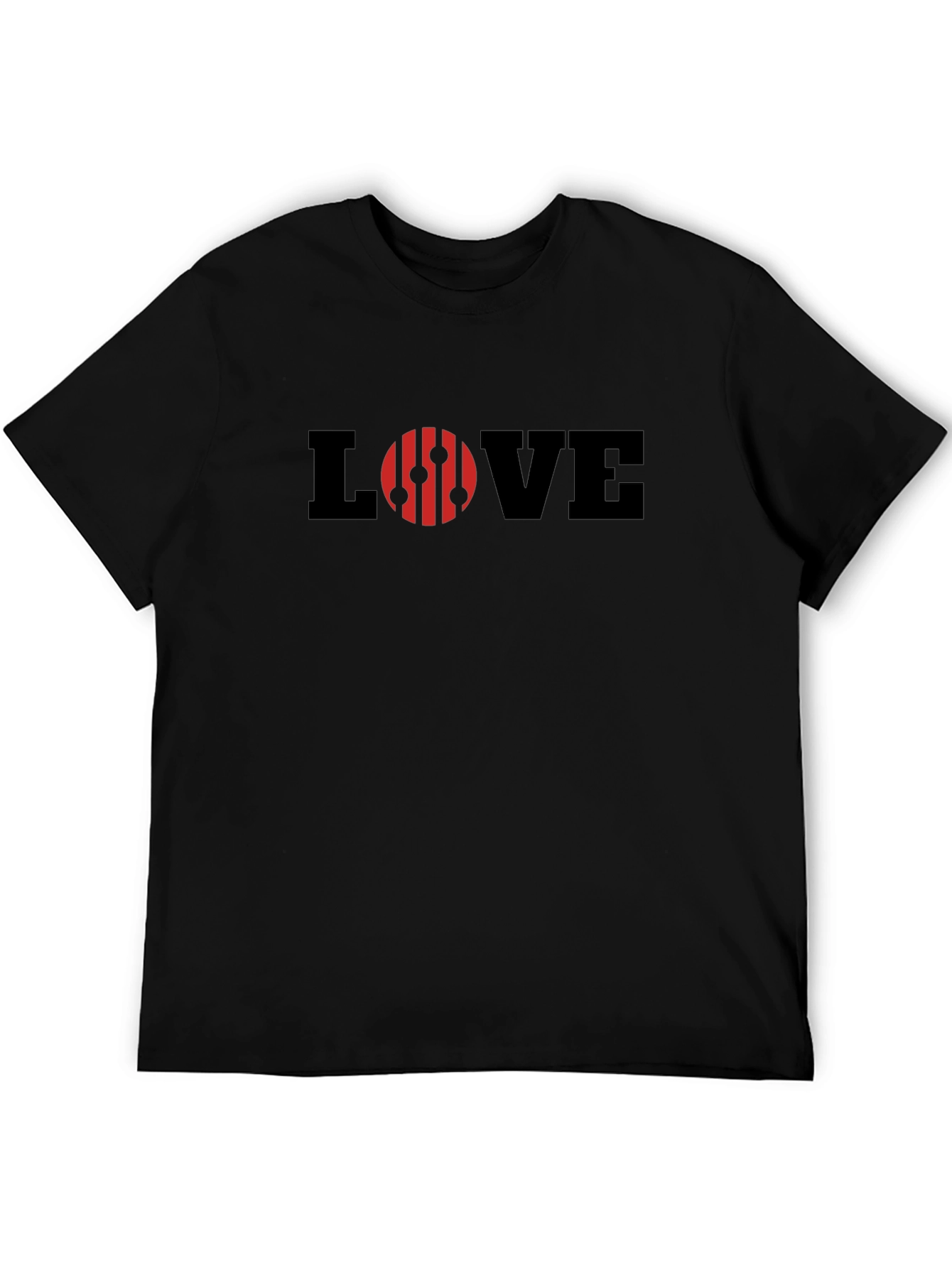LOVE Graphic Black T-Shirt for Men