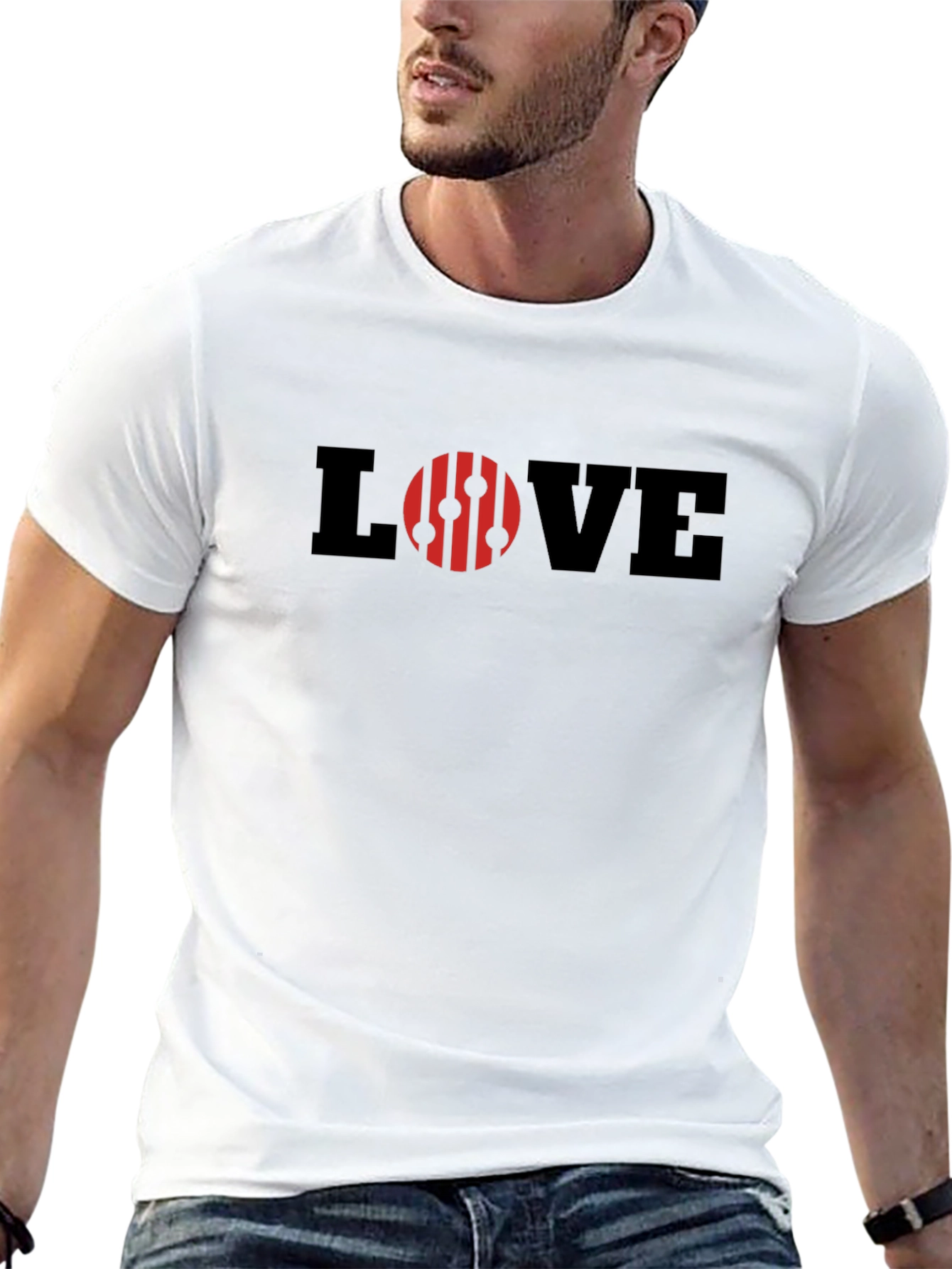 LOVE Graphic Black T-Shirt for Men