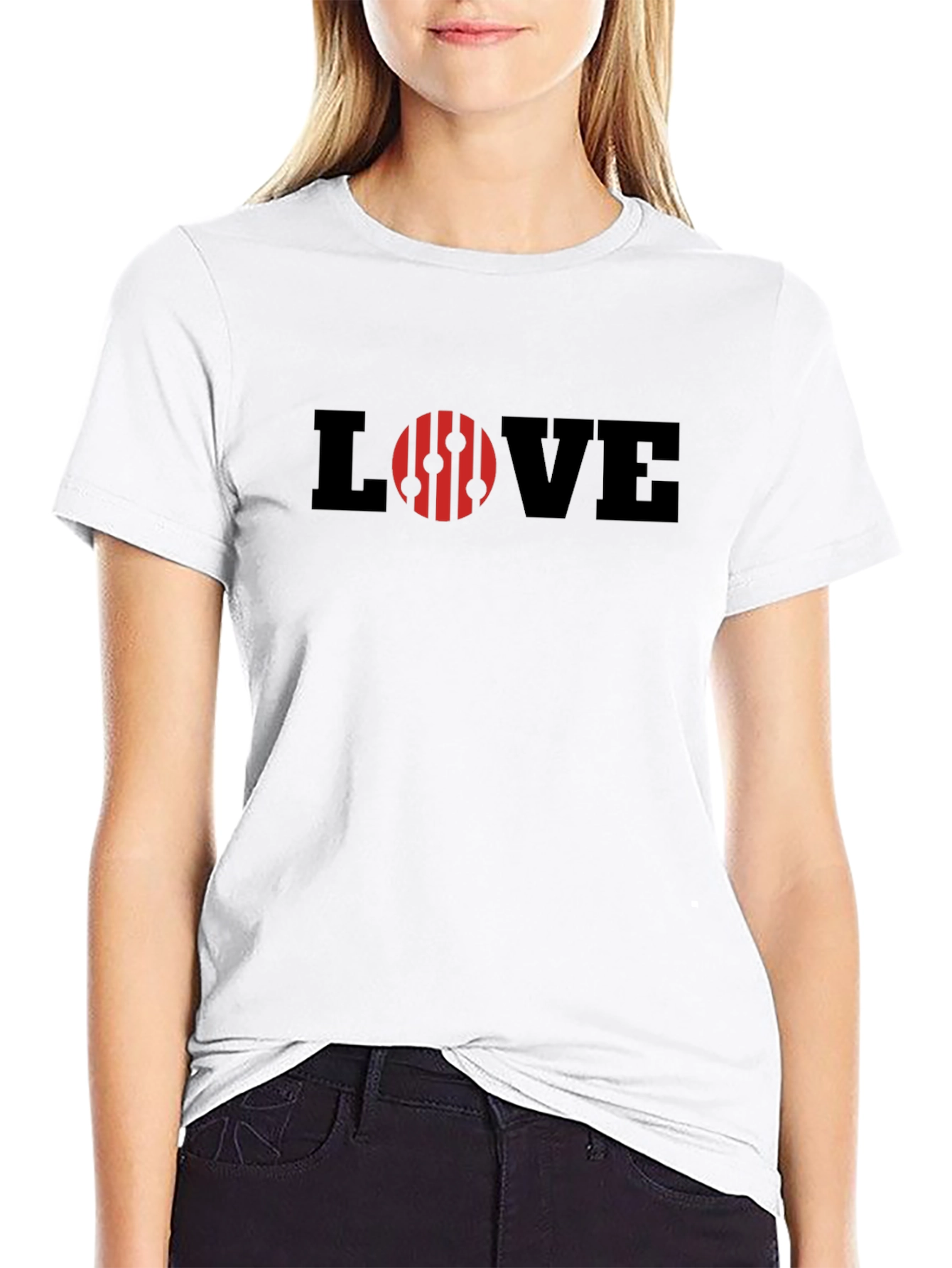 LOVE Graphic Black T-Shirt for Men