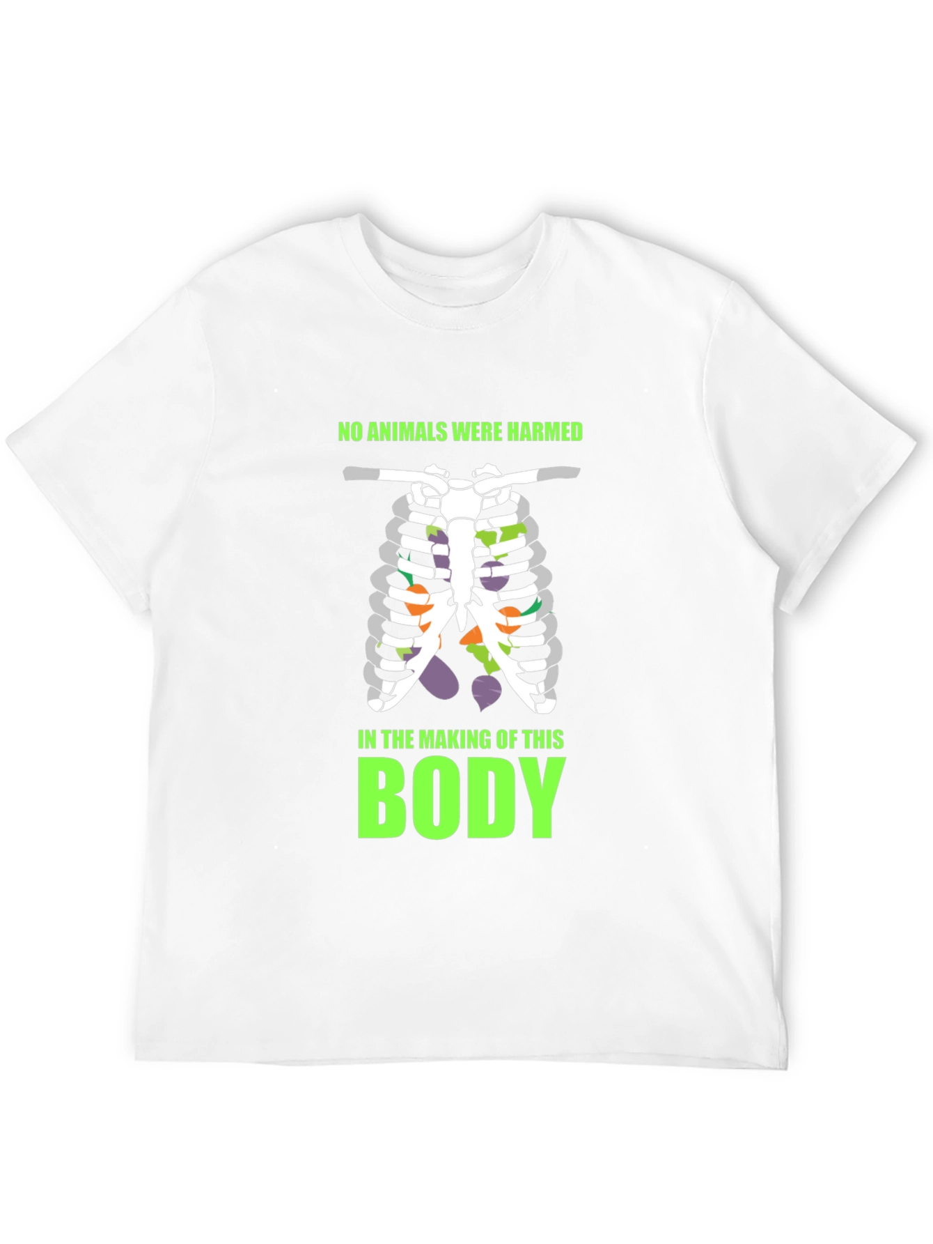 Vegan Rib Cage T-Shirt - Animal Friendly Body