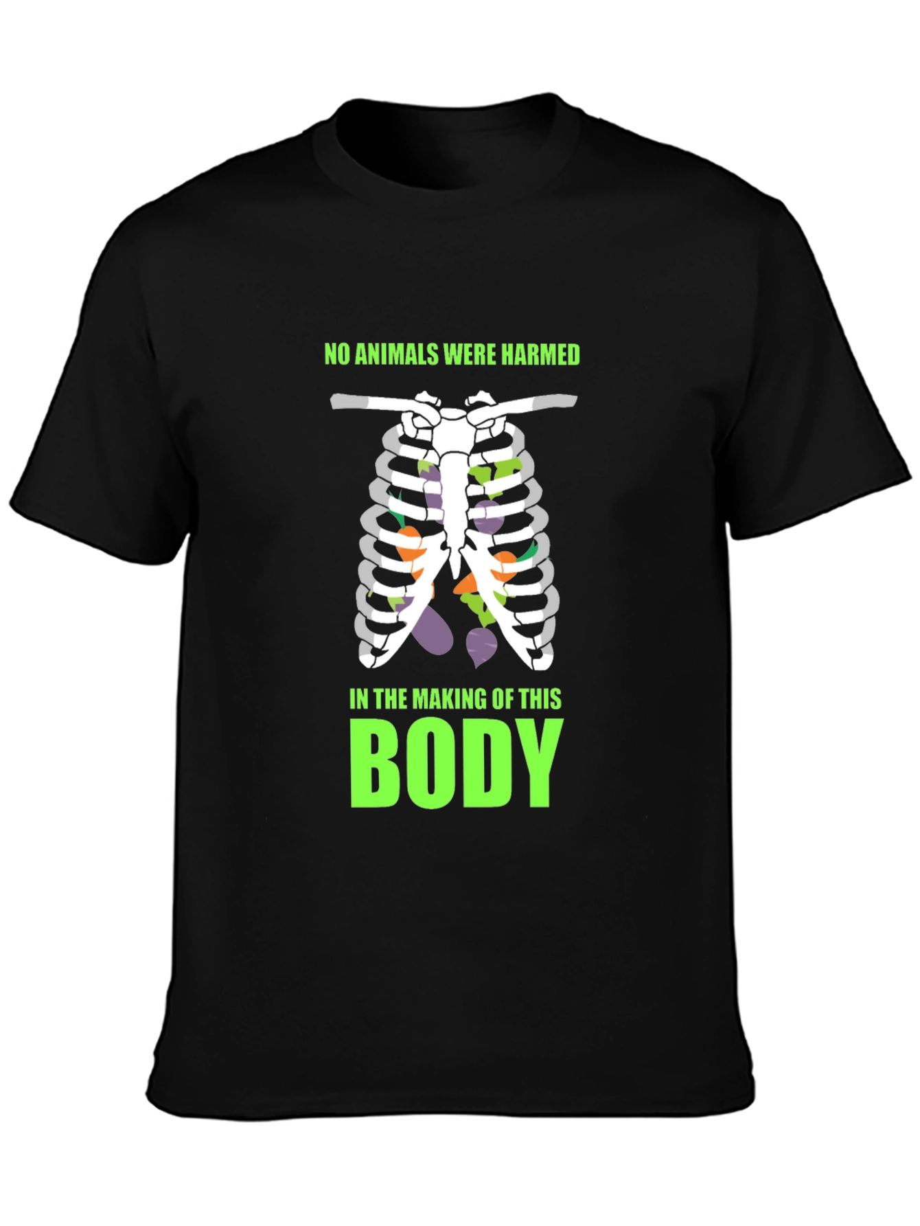 Vegan Rib Cage T-Shirt - Animal Friendly Body