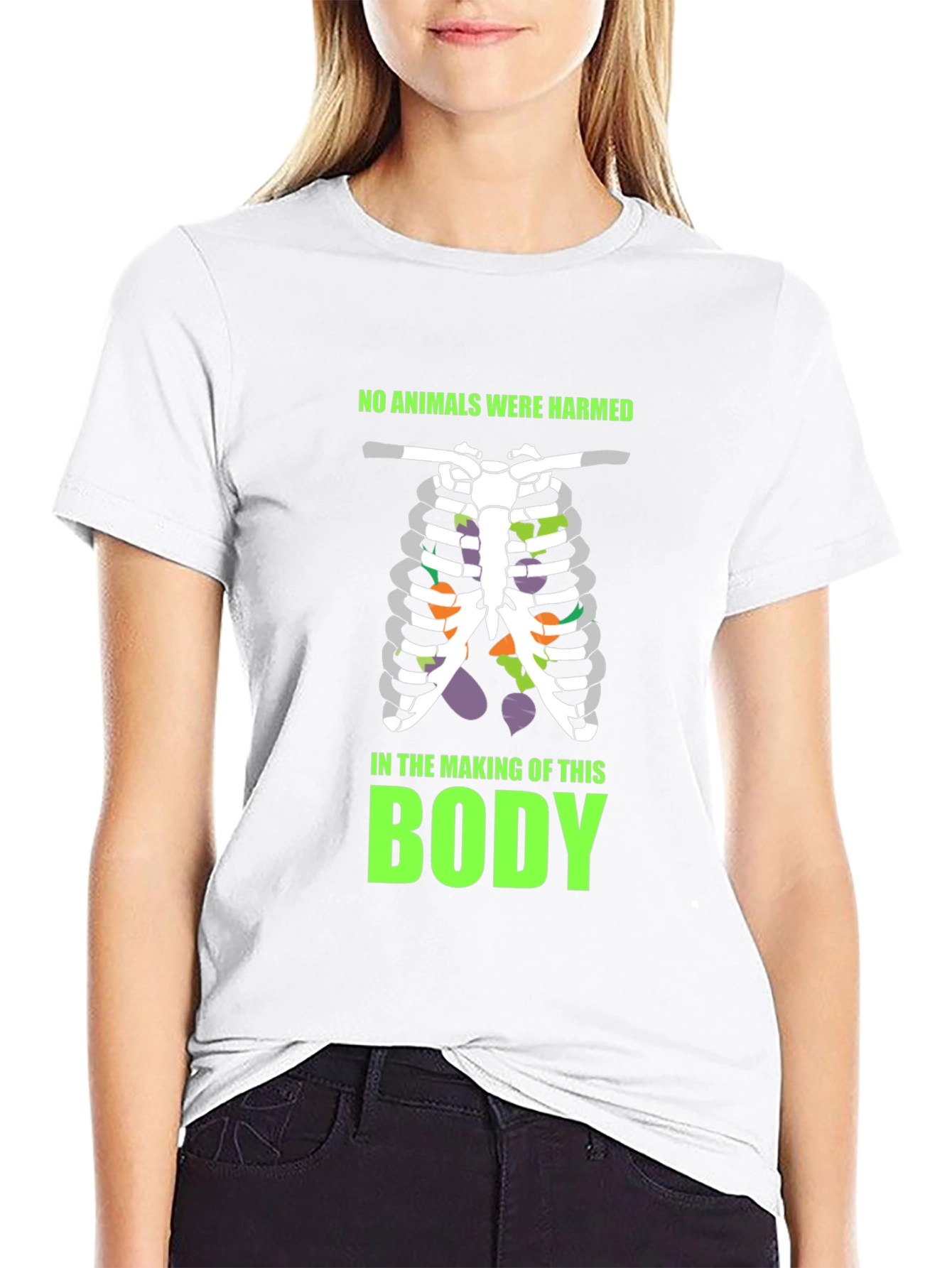 Vegan Rib Cage T-Shirt - Animal Friendly Body