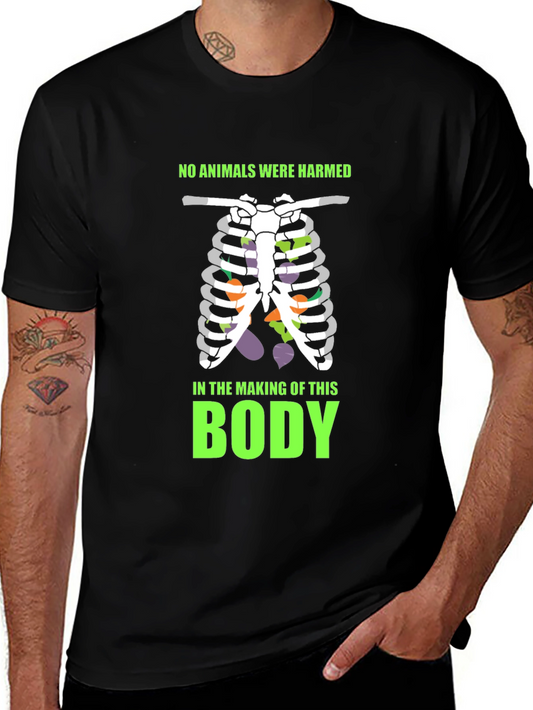 Vegan Rib Cage T-Shirt - Animal Friendly Body
