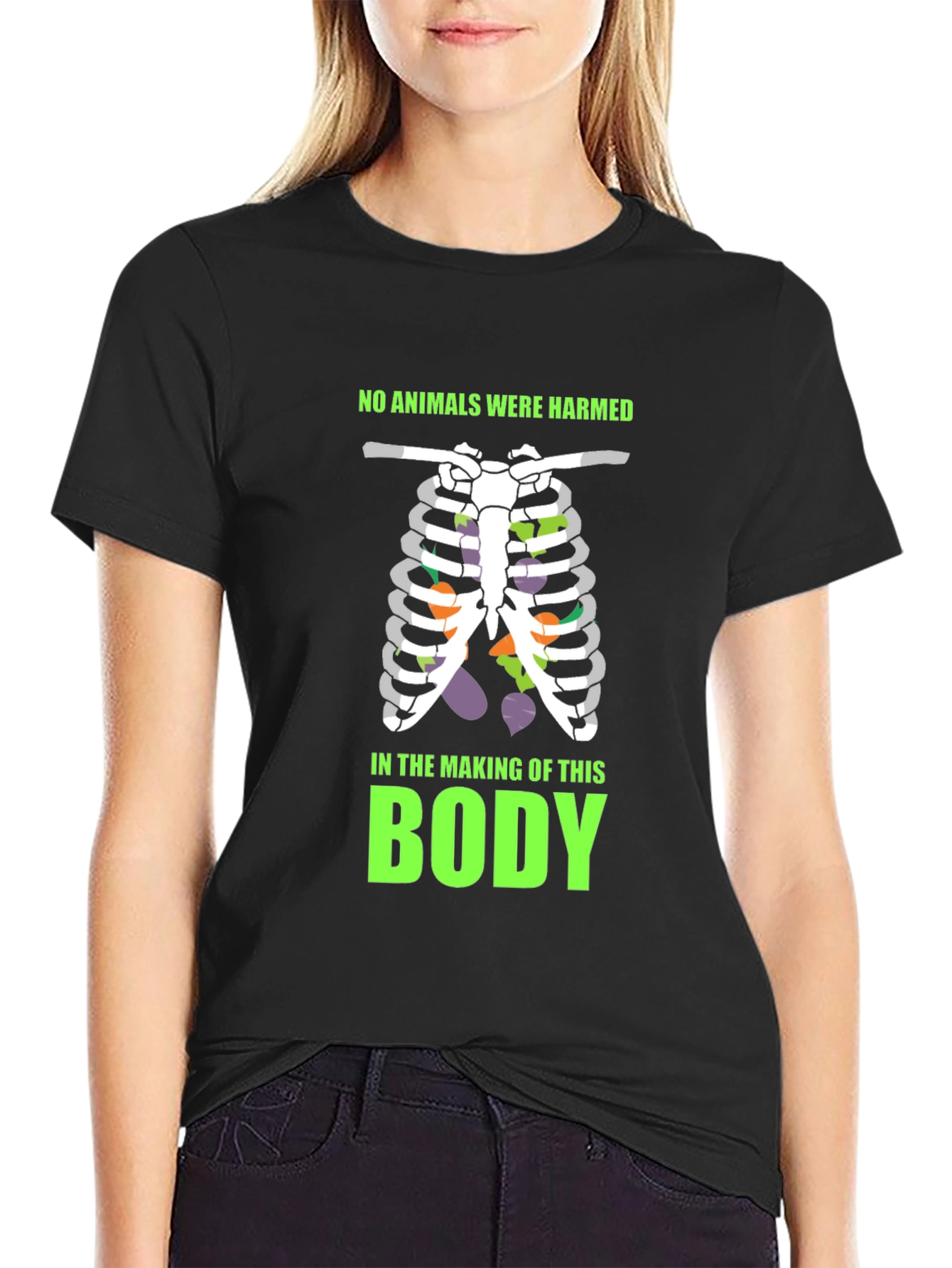 Vegan Rib Cage T-Shirt - Animal Friendly Body