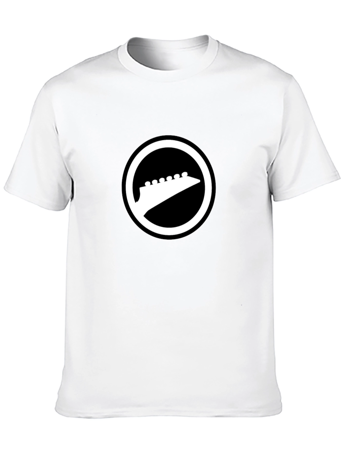 Black T-Shirt with Guitar Headstock Logo