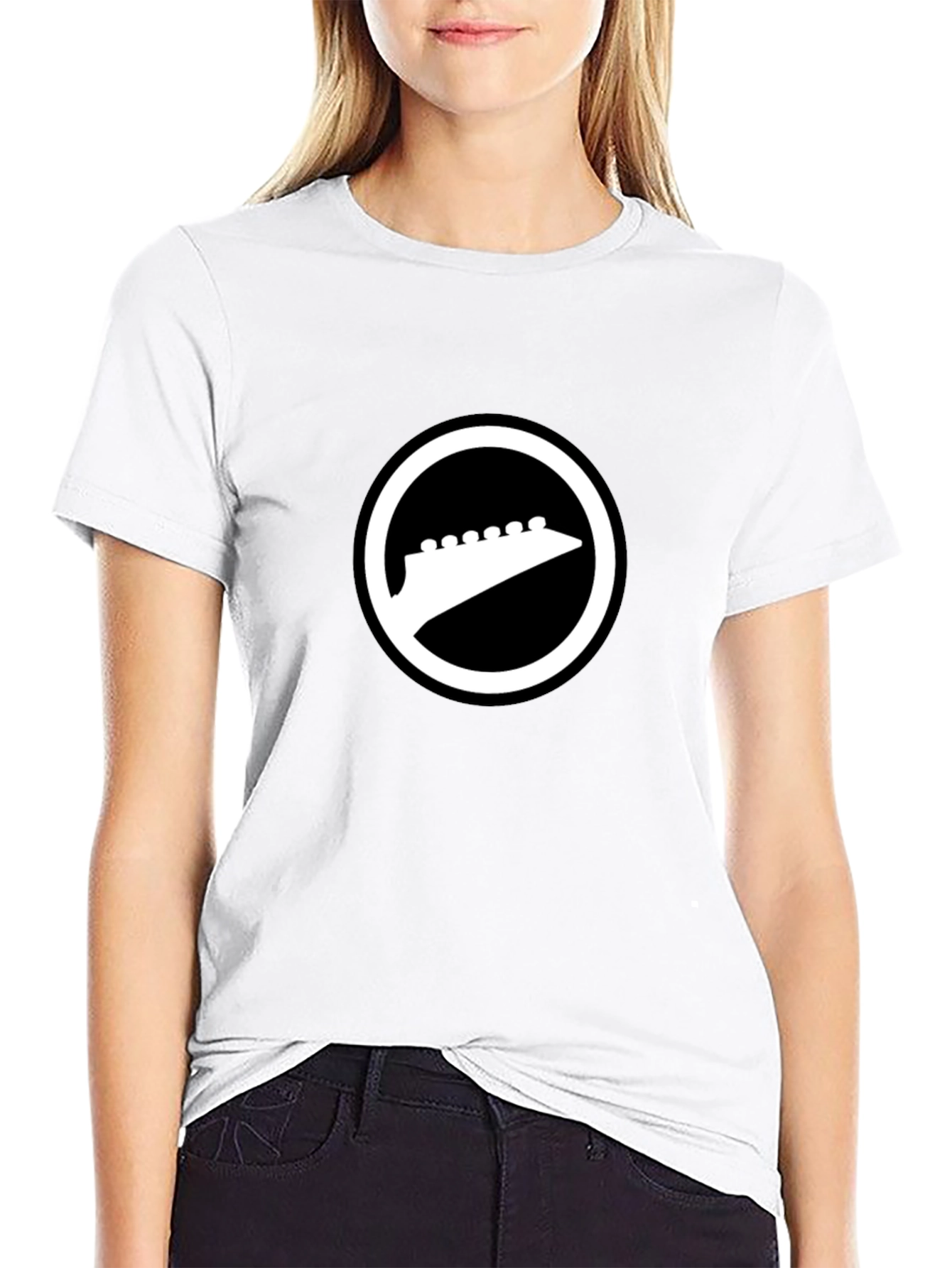 Black T-Shirt with Guitar Headstock Logo
