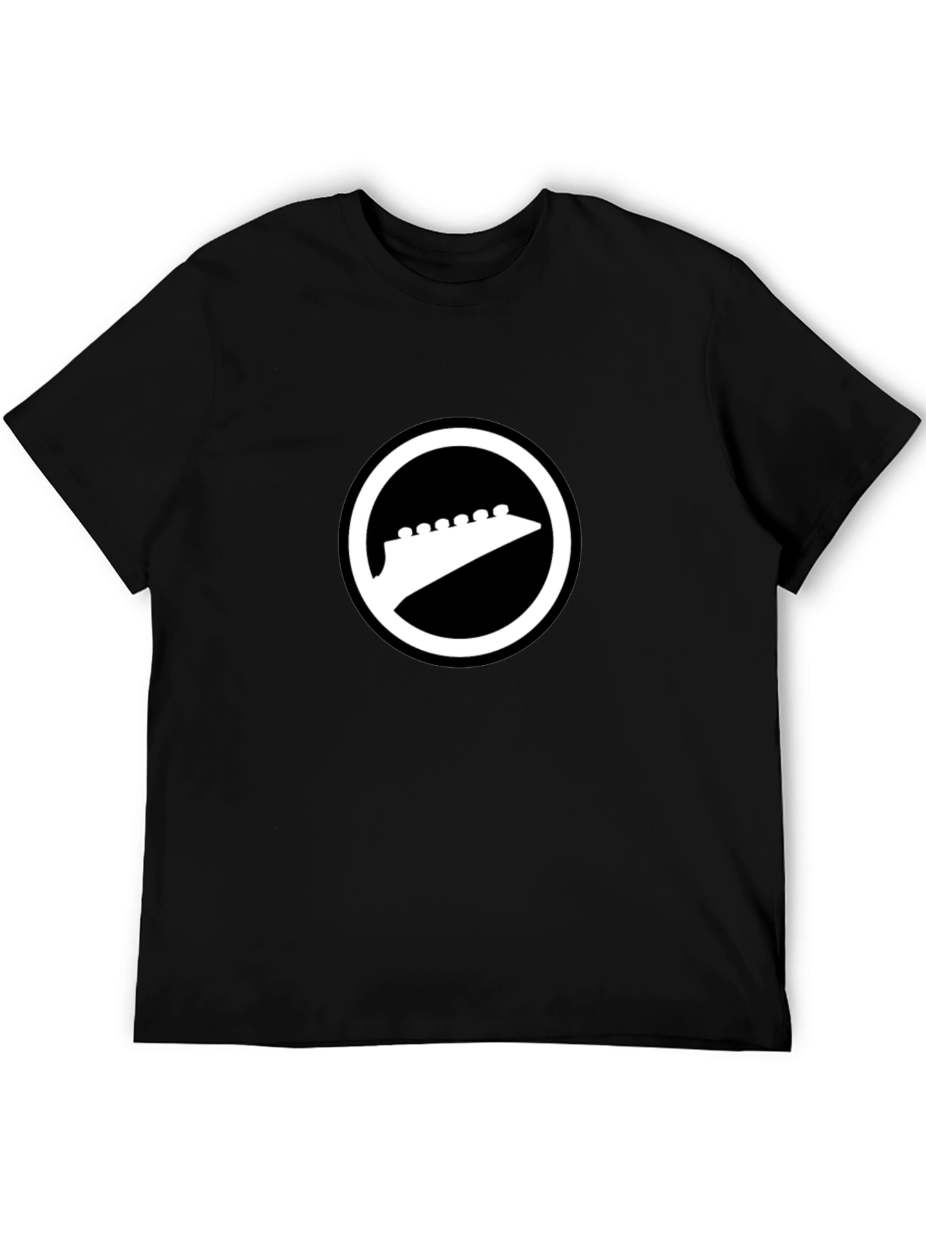 Black T-Shirt with Guitar Headstock Logo