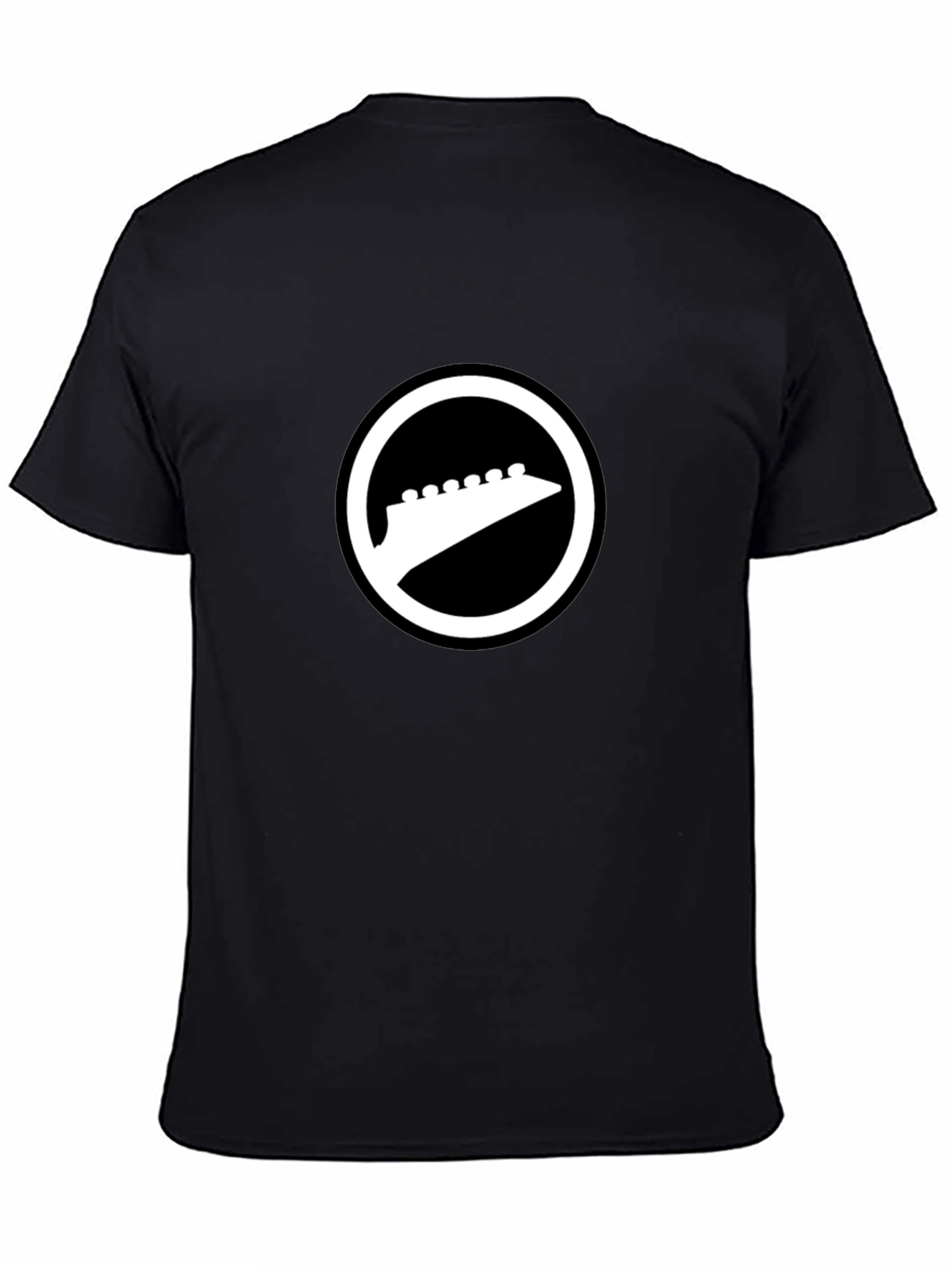 Black T-Shirt with Guitar Headstock Logo