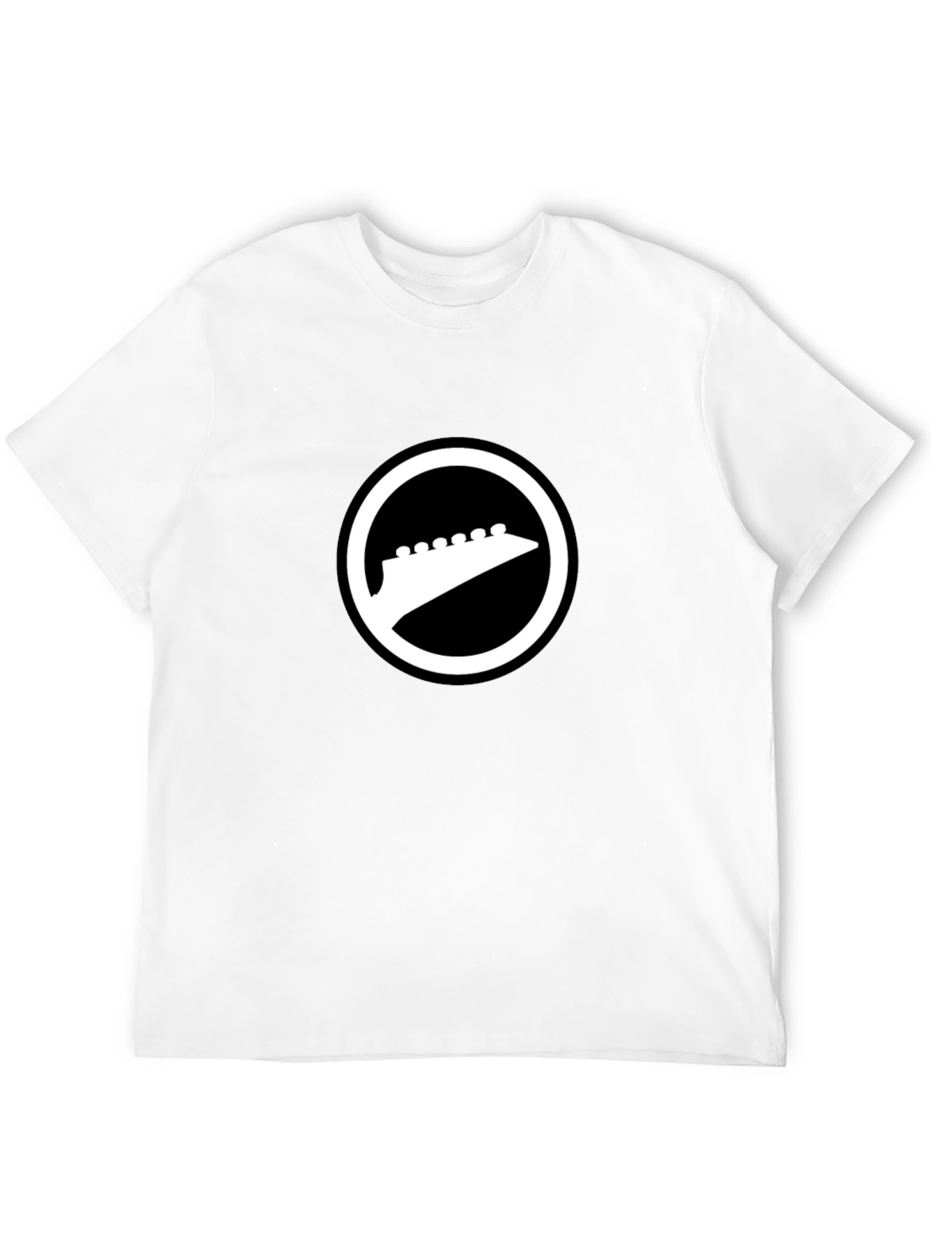 Black T-Shirt with Guitar Headstock Logo