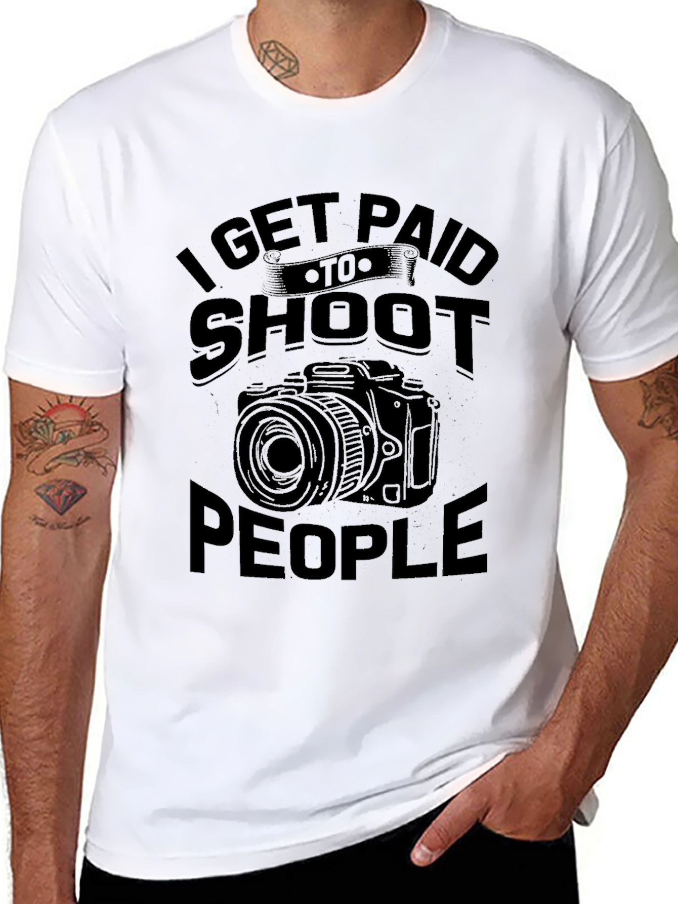 I Get Paid to Shoot People T-Shirt Photographer Gift
