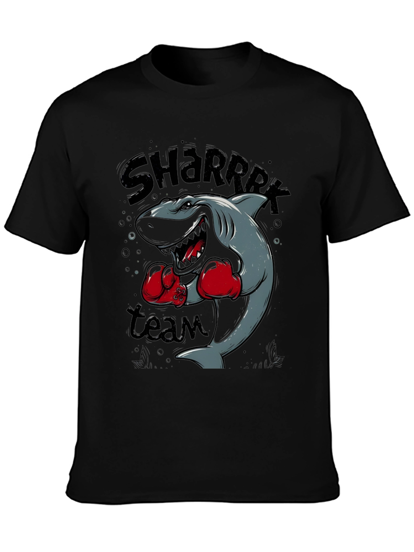 Shark Boxing Team Graphic Black T-Shirt
