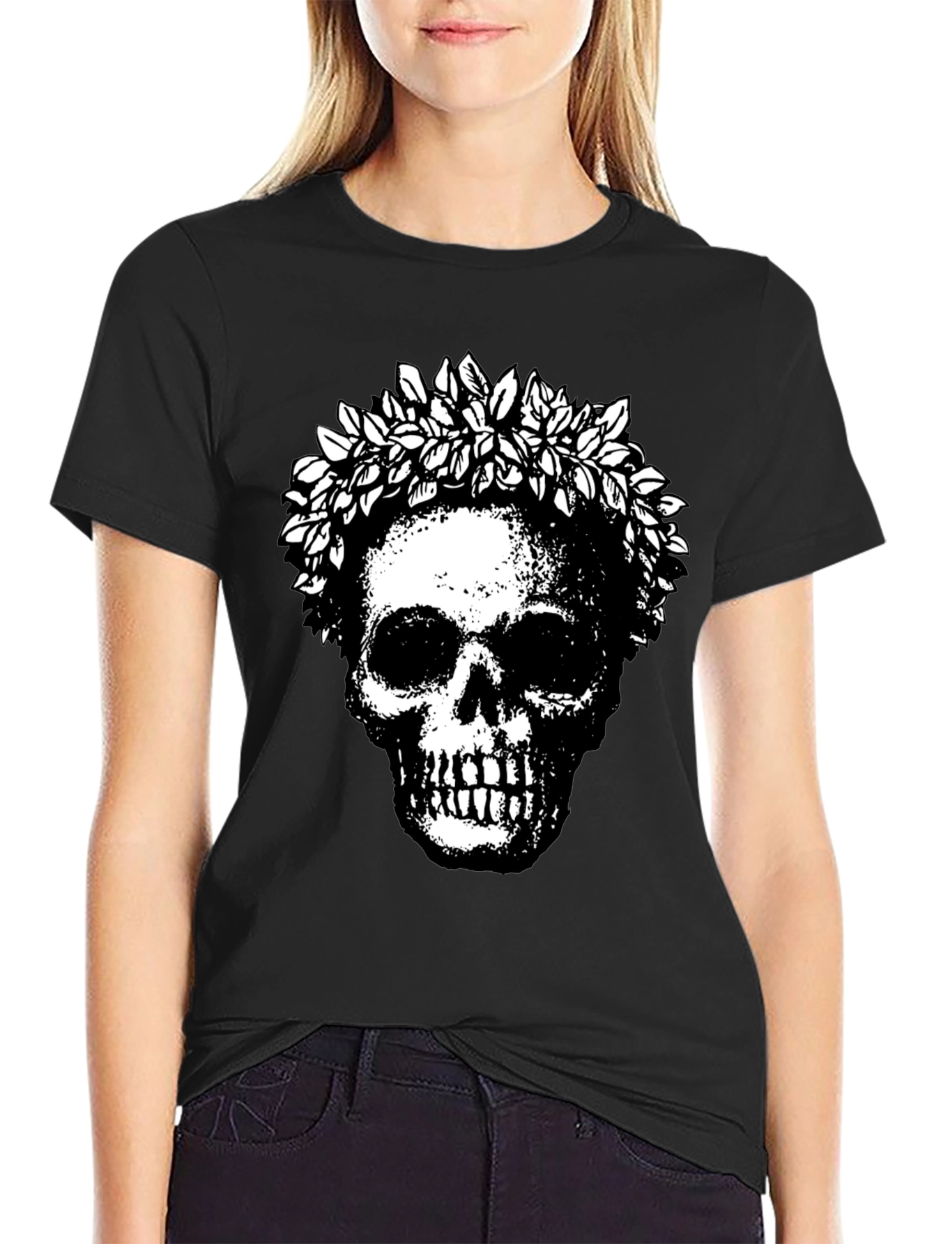 Skull and Wreath Graphic Tee
