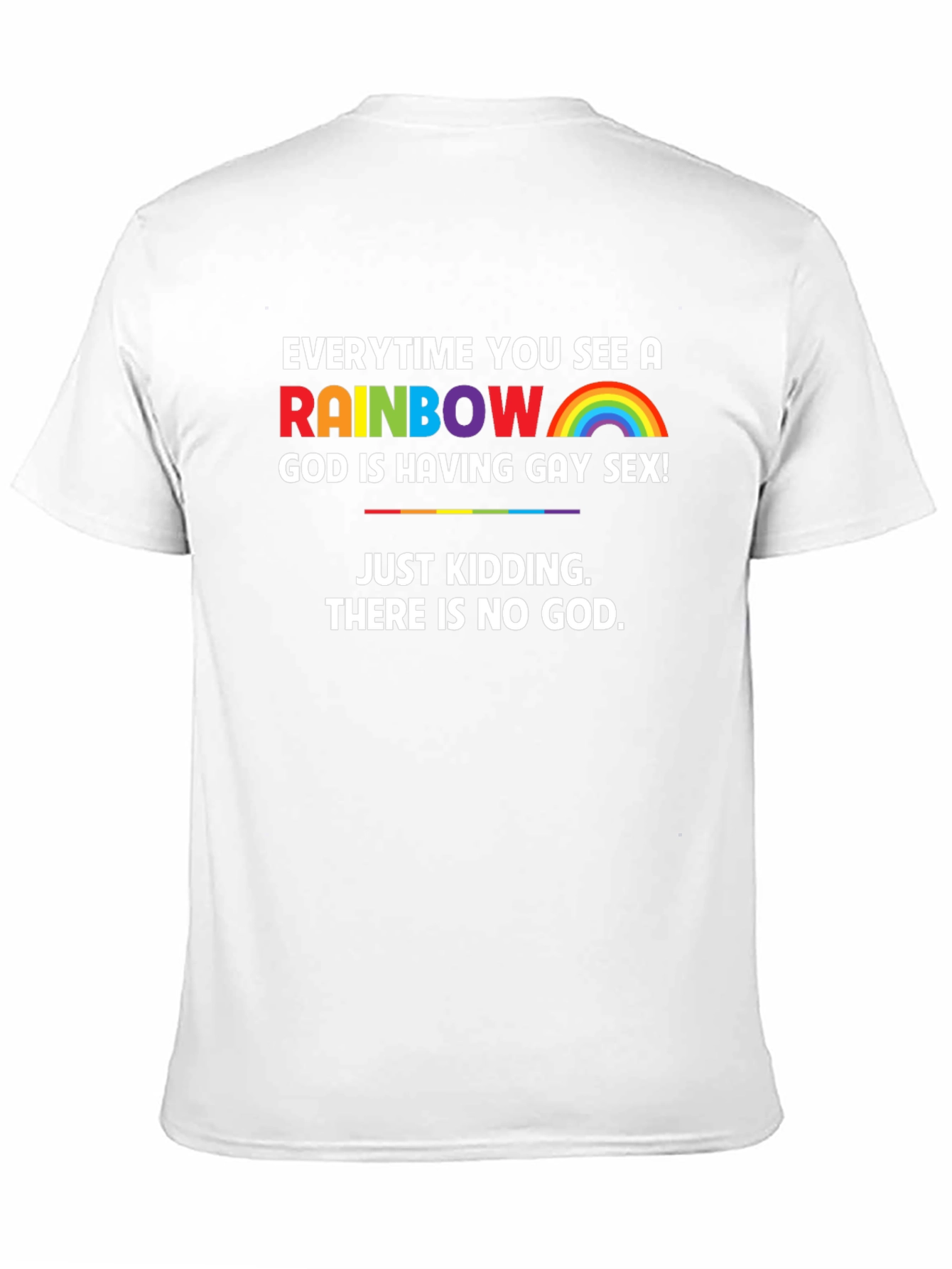 Rainbow Atheist T-Shirt - Funny & Bold Design