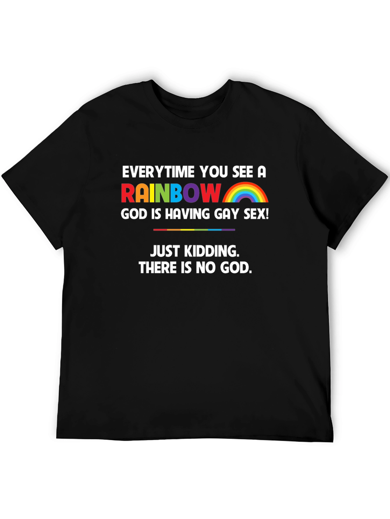 Rainbow Atheist T-Shirt - Funny & Bold Design