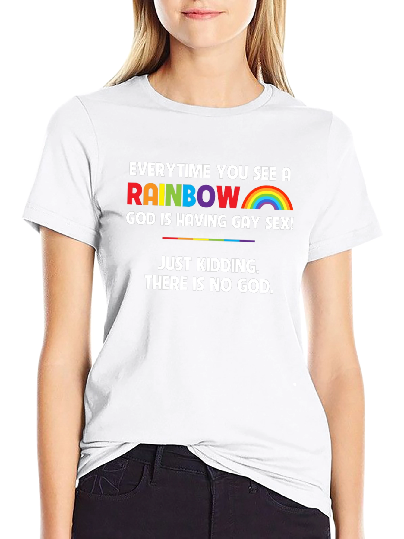 Rainbow Atheist T-Shirt - Funny & Bold Design