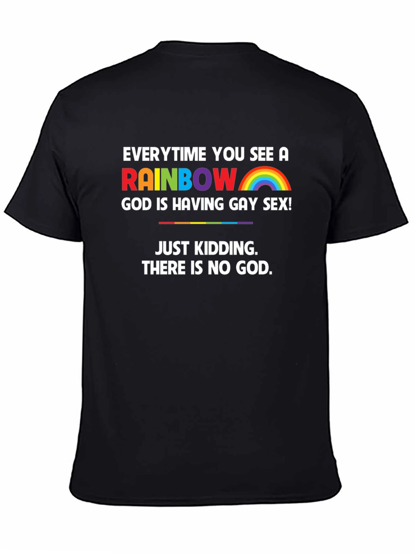 Rainbow Atheist T-Shirt - Funny & Bold Design