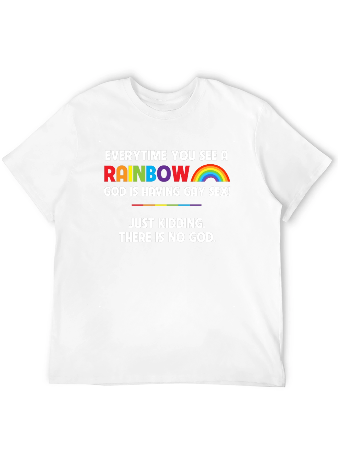 Rainbow Atheist T-Shirt - Funny & Bold Design
