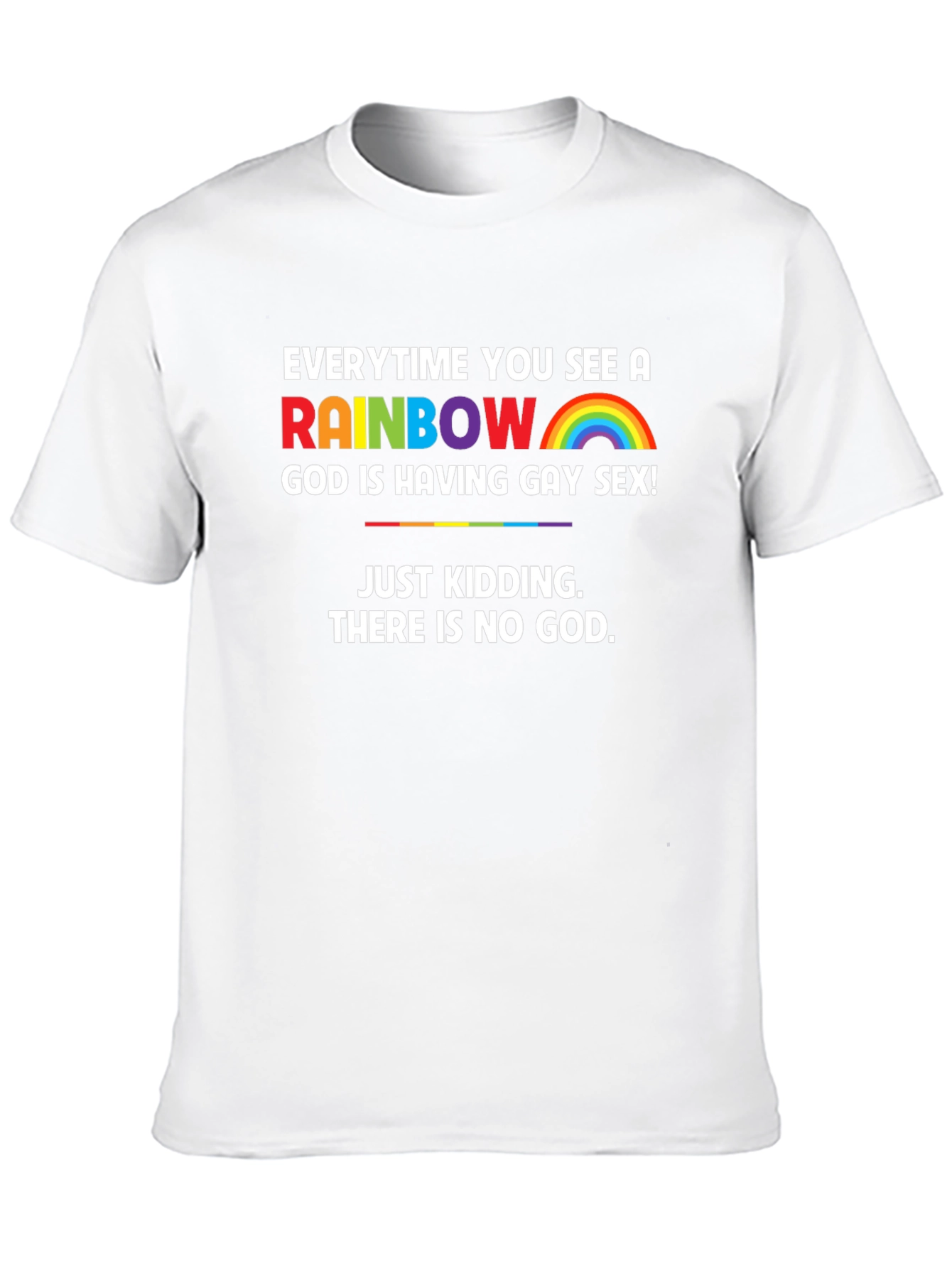 Rainbow Atheist T-Shirt - Funny & Bold Design