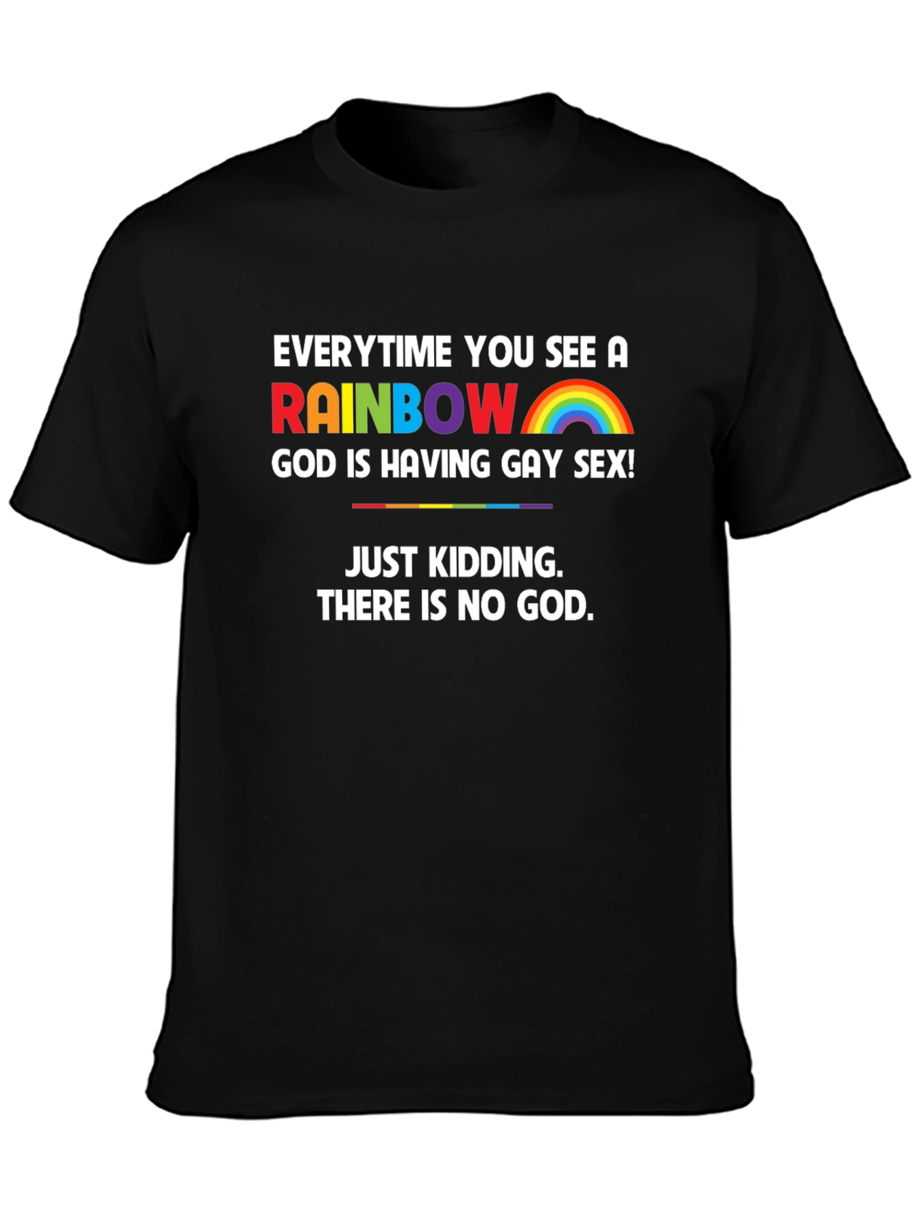 Rainbow Atheist T-Shirt - Funny & Bold Design