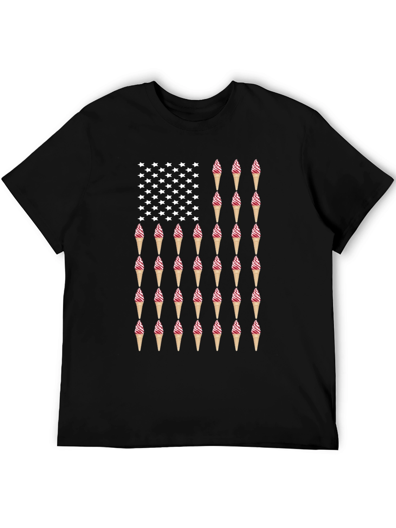 Ice Cream Cone American Flag T-Shirt