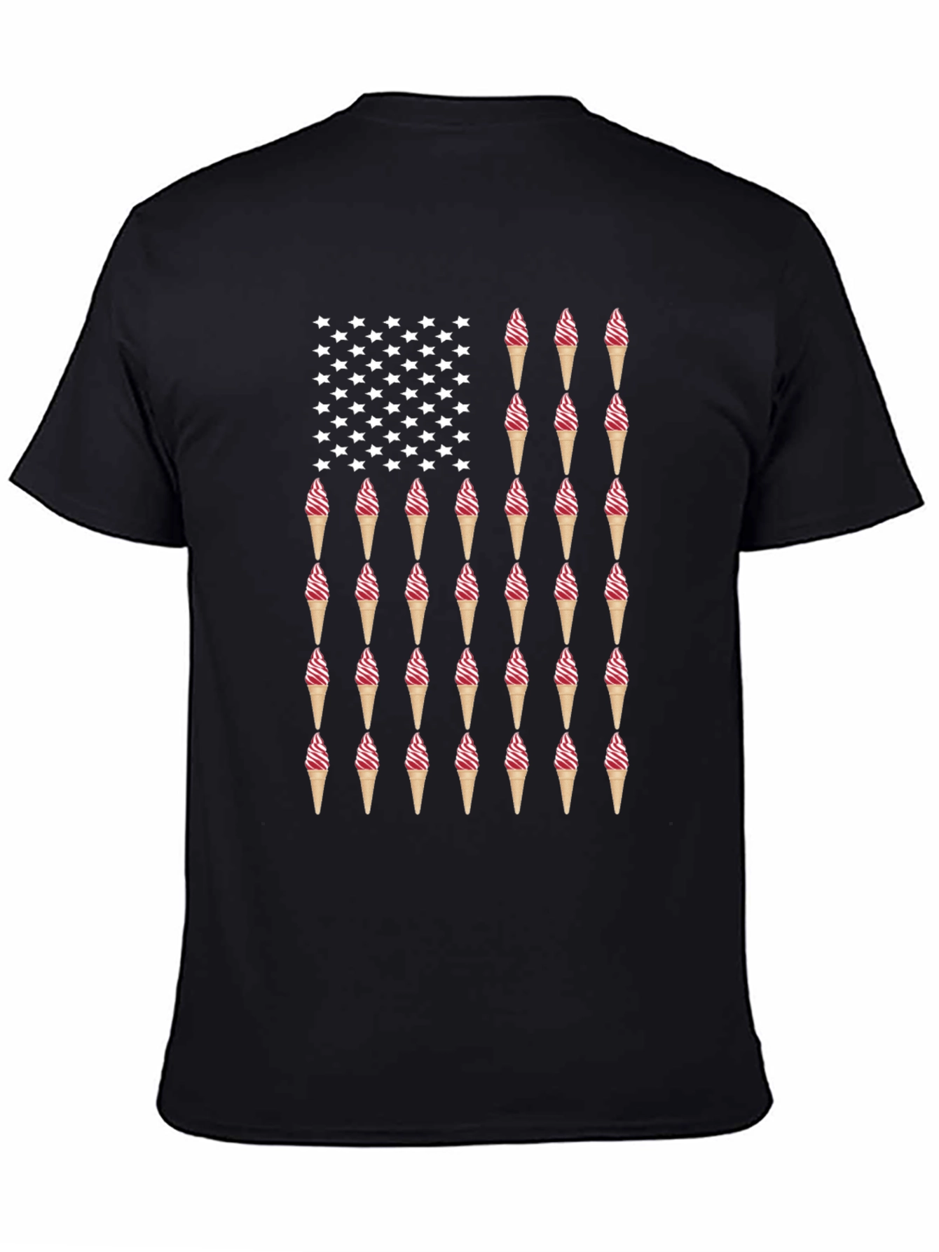 Ice Cream Cone American Flag T-Shirt