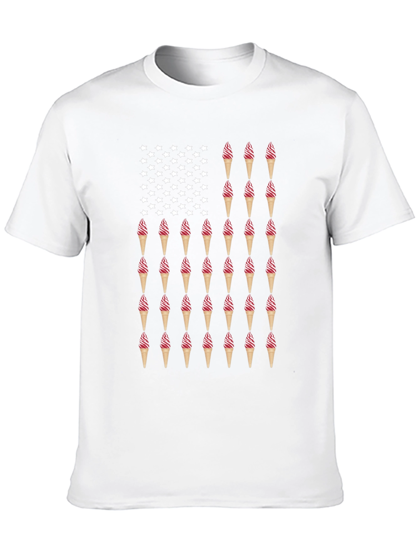 Ice Cream Cone American Flag T-Shirt