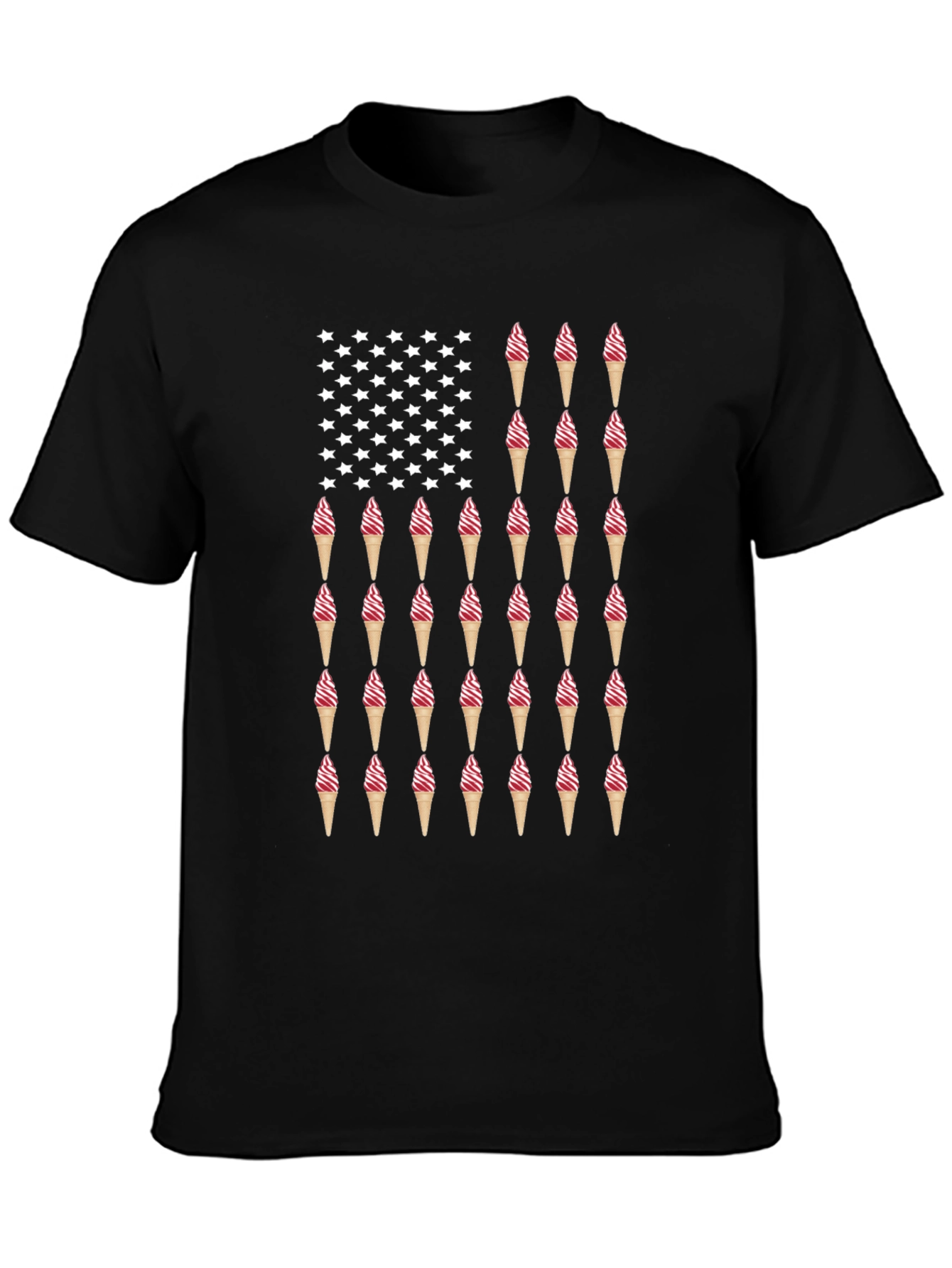 Ice Cream Cone American Flag T-Shirt