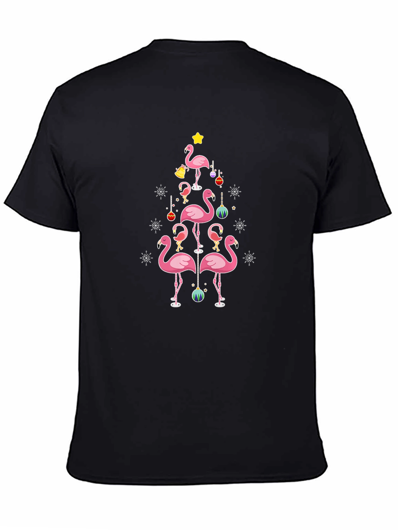 Festive Flamingo Christmas Tree T-Shirt
