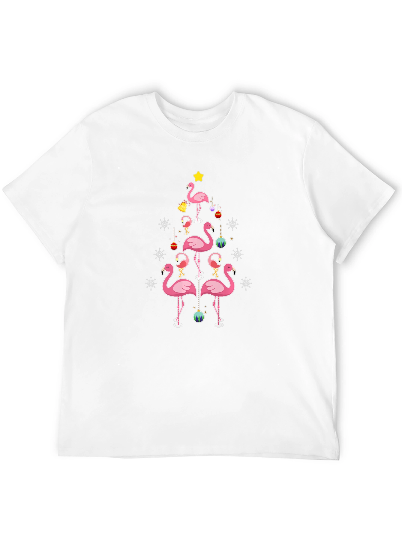 Festive Flamingo Christmas Tree T-Shirt