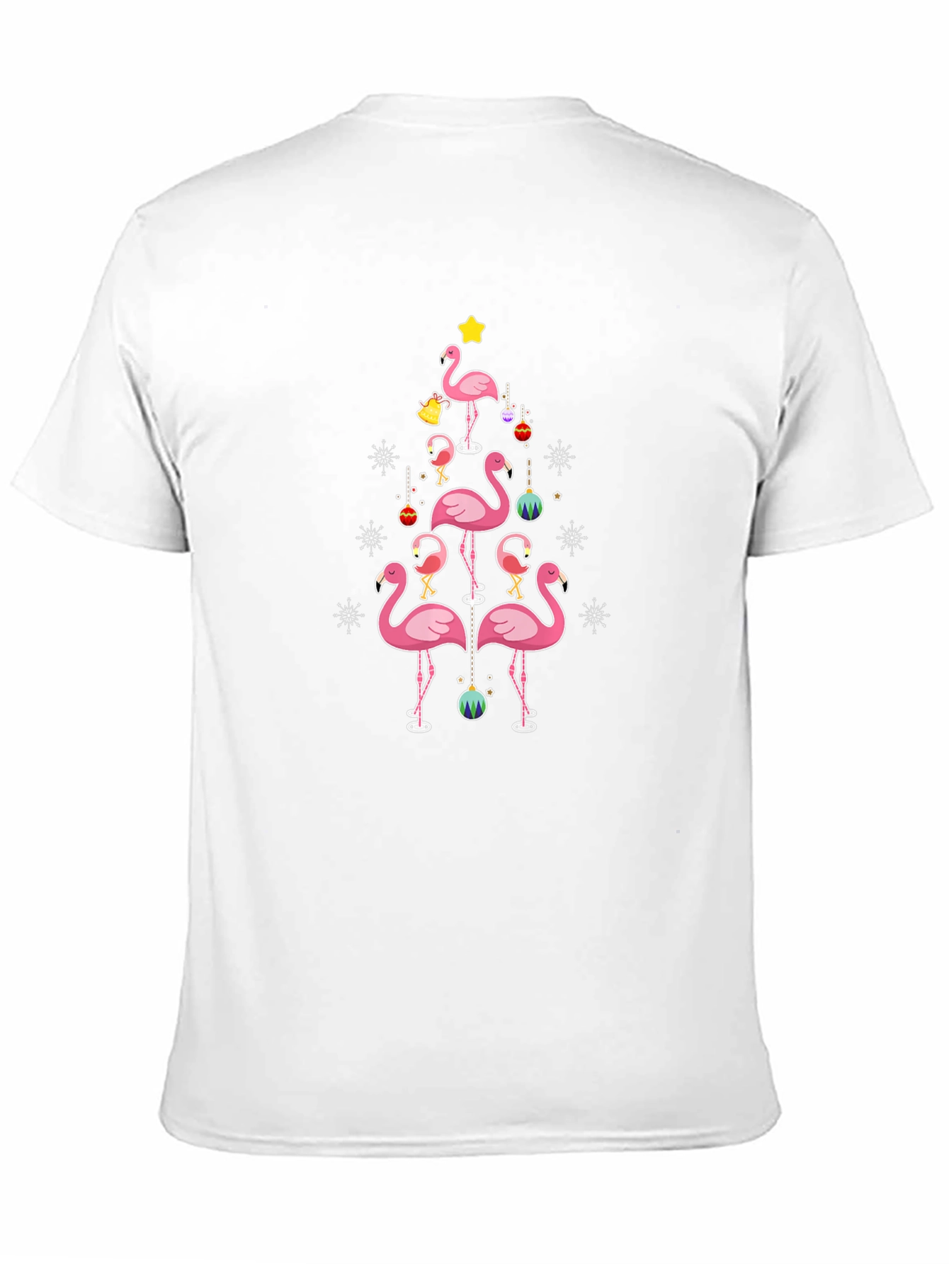 Festive Flamingo Christmas Tree T-Shirt
