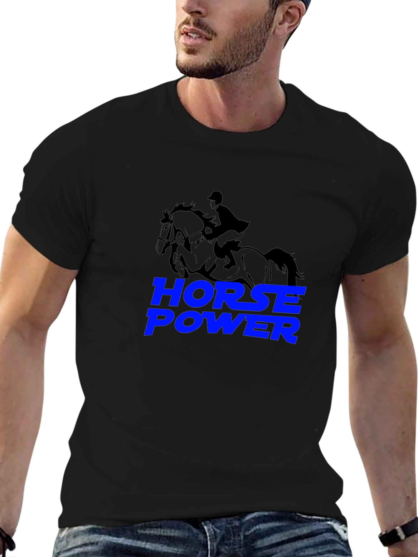 Horse Power Black T-Shirt