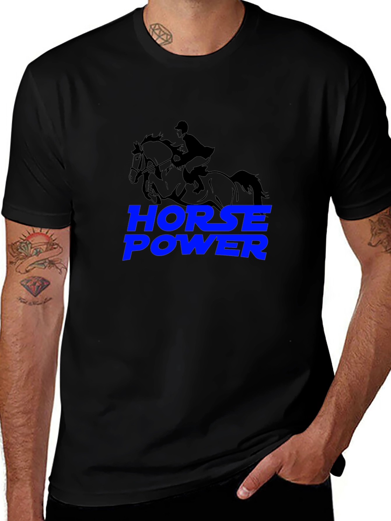Horse Power Black T-Shirt
