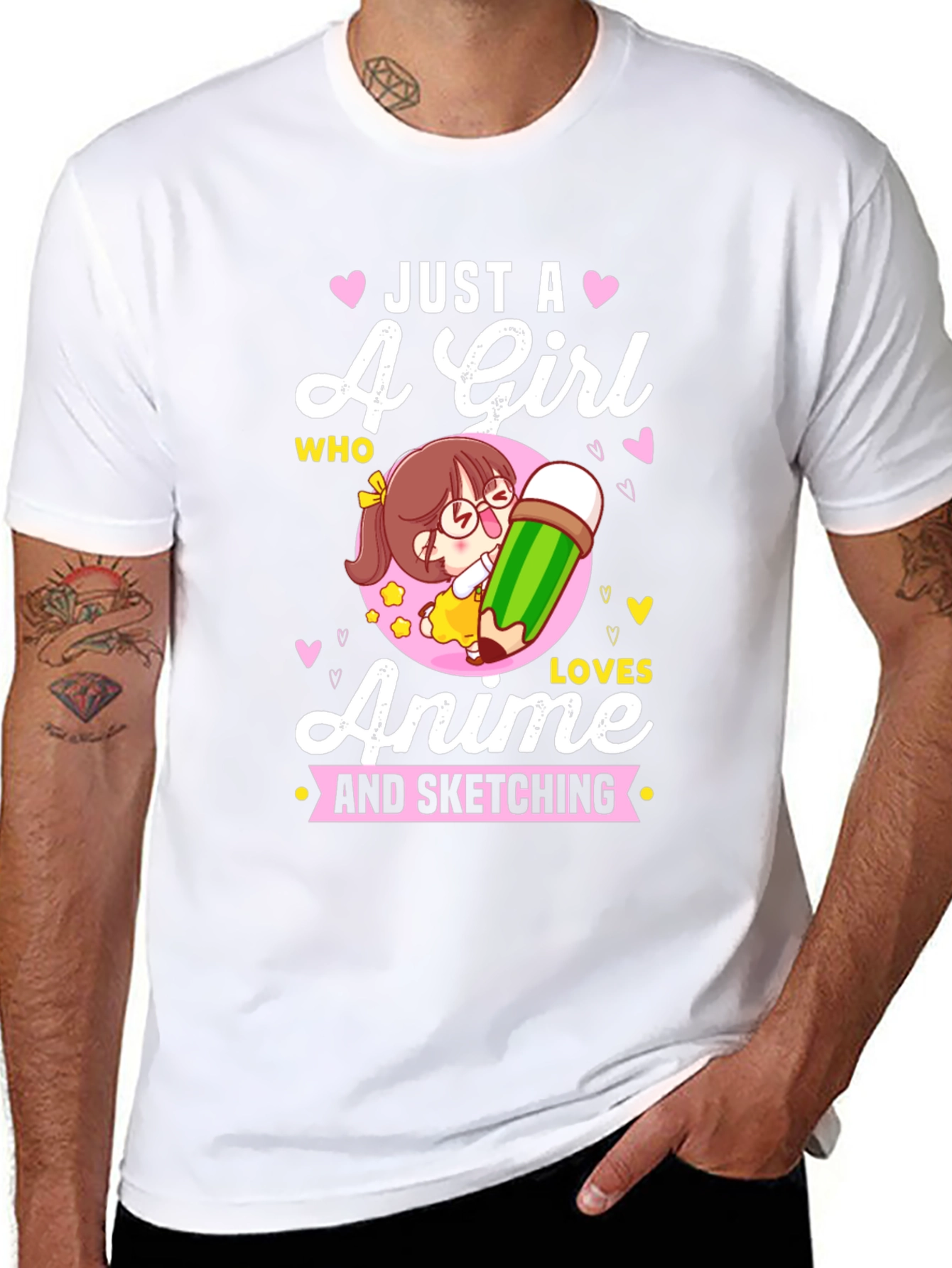 Anime Girl Sketching T-Shirt