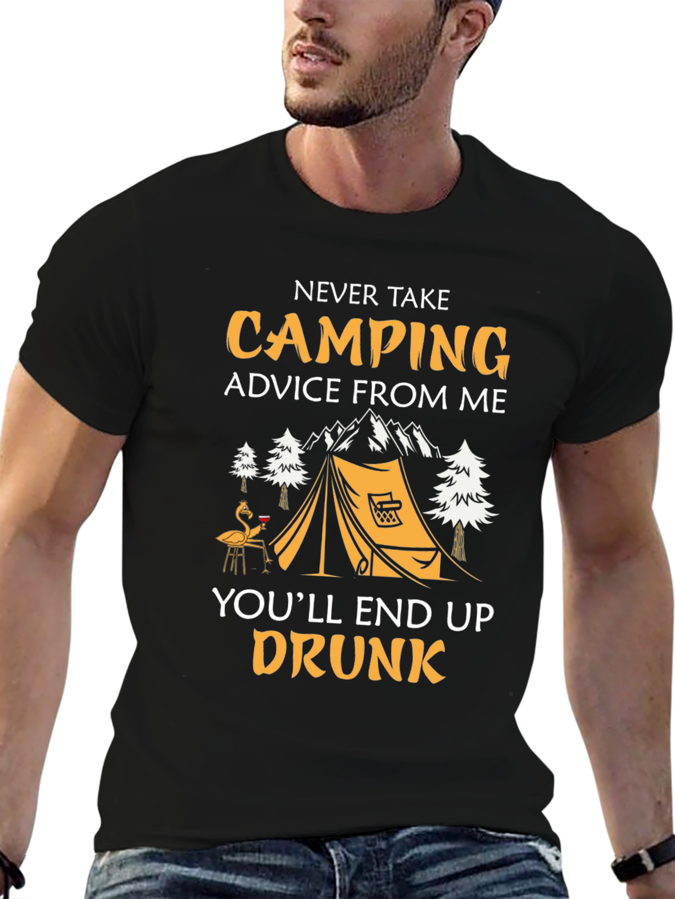 Funny Camping T-Shirt: Never Take Camping Advice