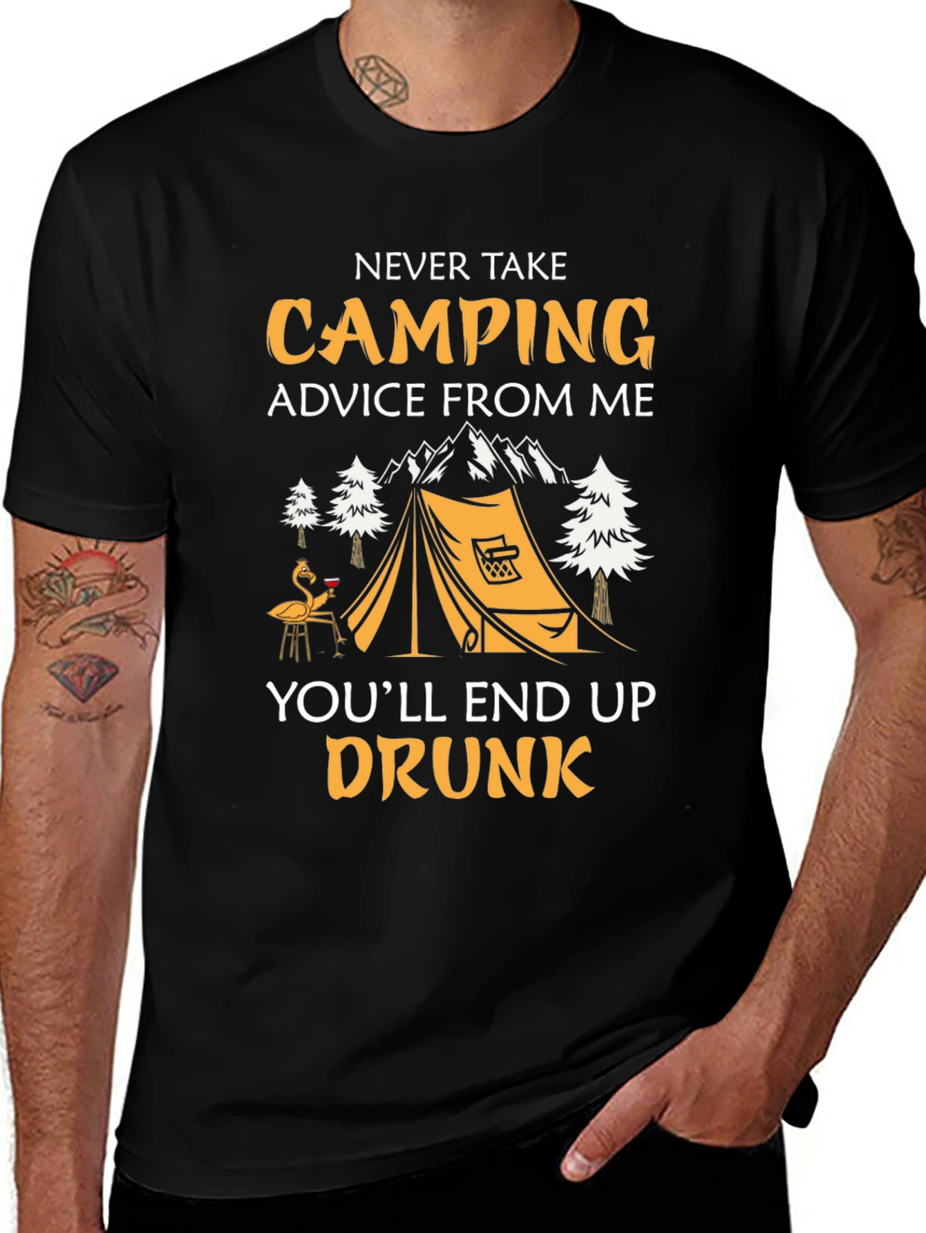 Funny Camping T-Shirt: Never Take Camping Advice