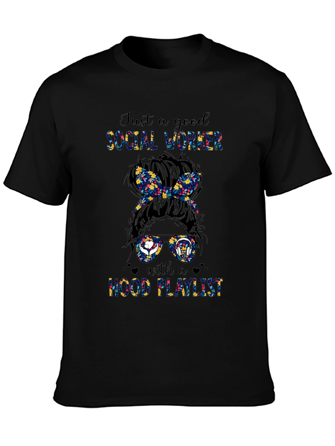 Social Worker Messy Bun T-Shirt