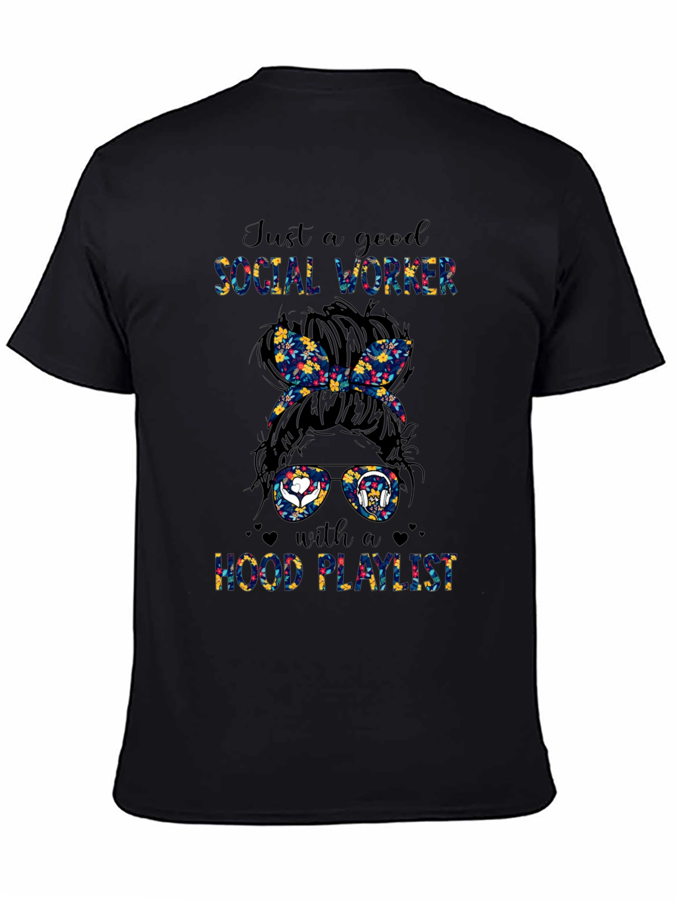 Social Worker Messy Bun T-Shirt