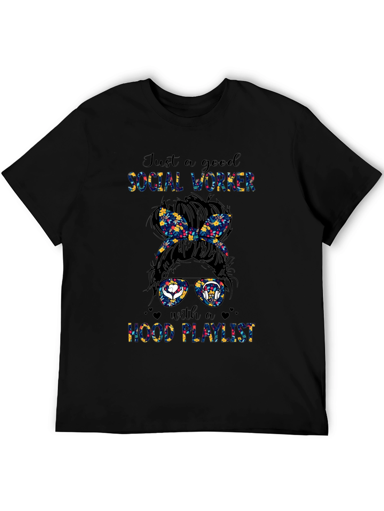 Social Worker Messy Bun T-Shirt