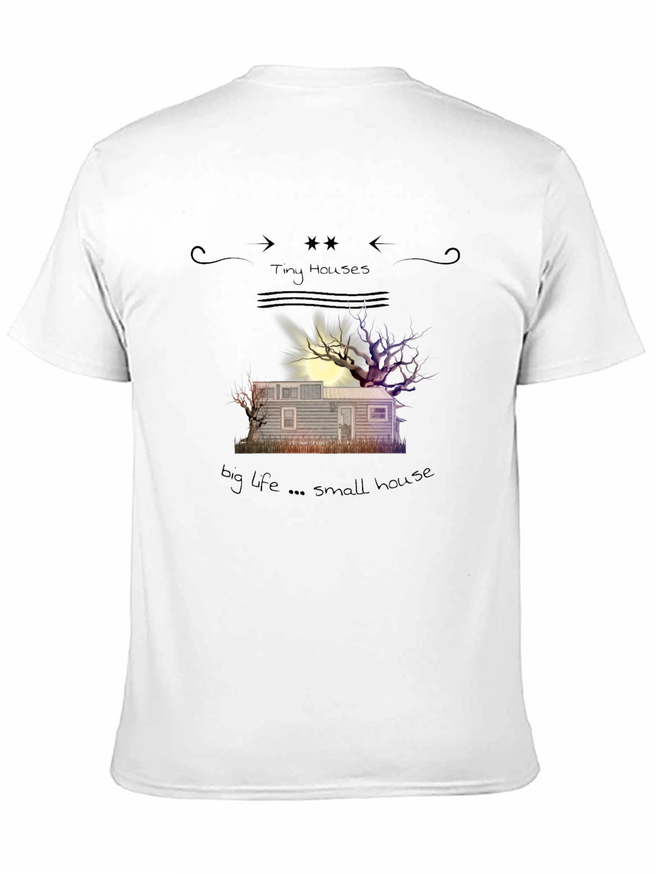 Tiny House Graphic Tee - Black