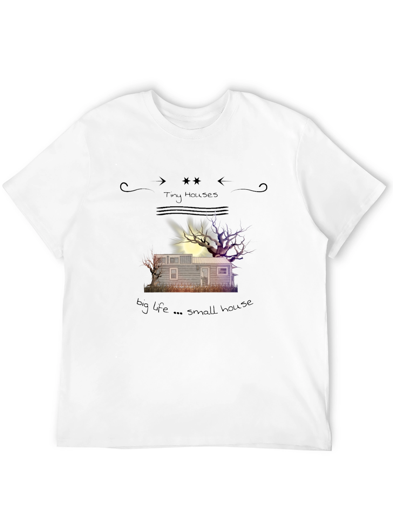 Tiny House Graphic Tee - Black