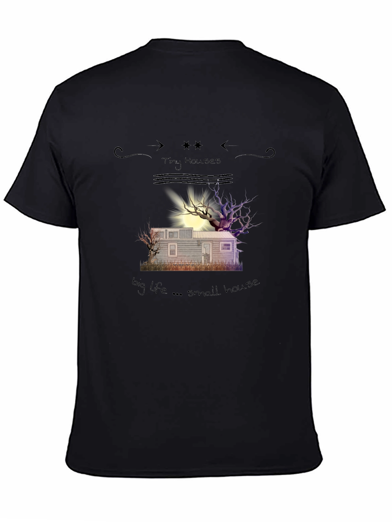 Tiny House Graphic Tee - Black