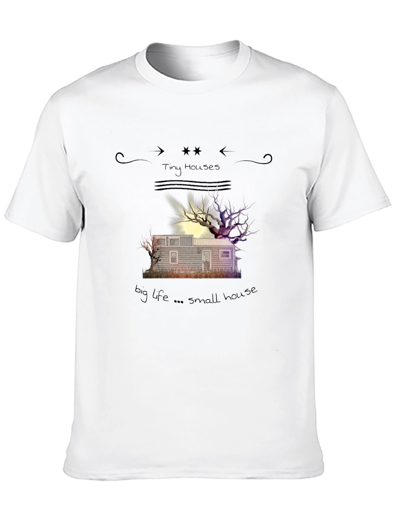 Tiny House Graphic Tee - Black