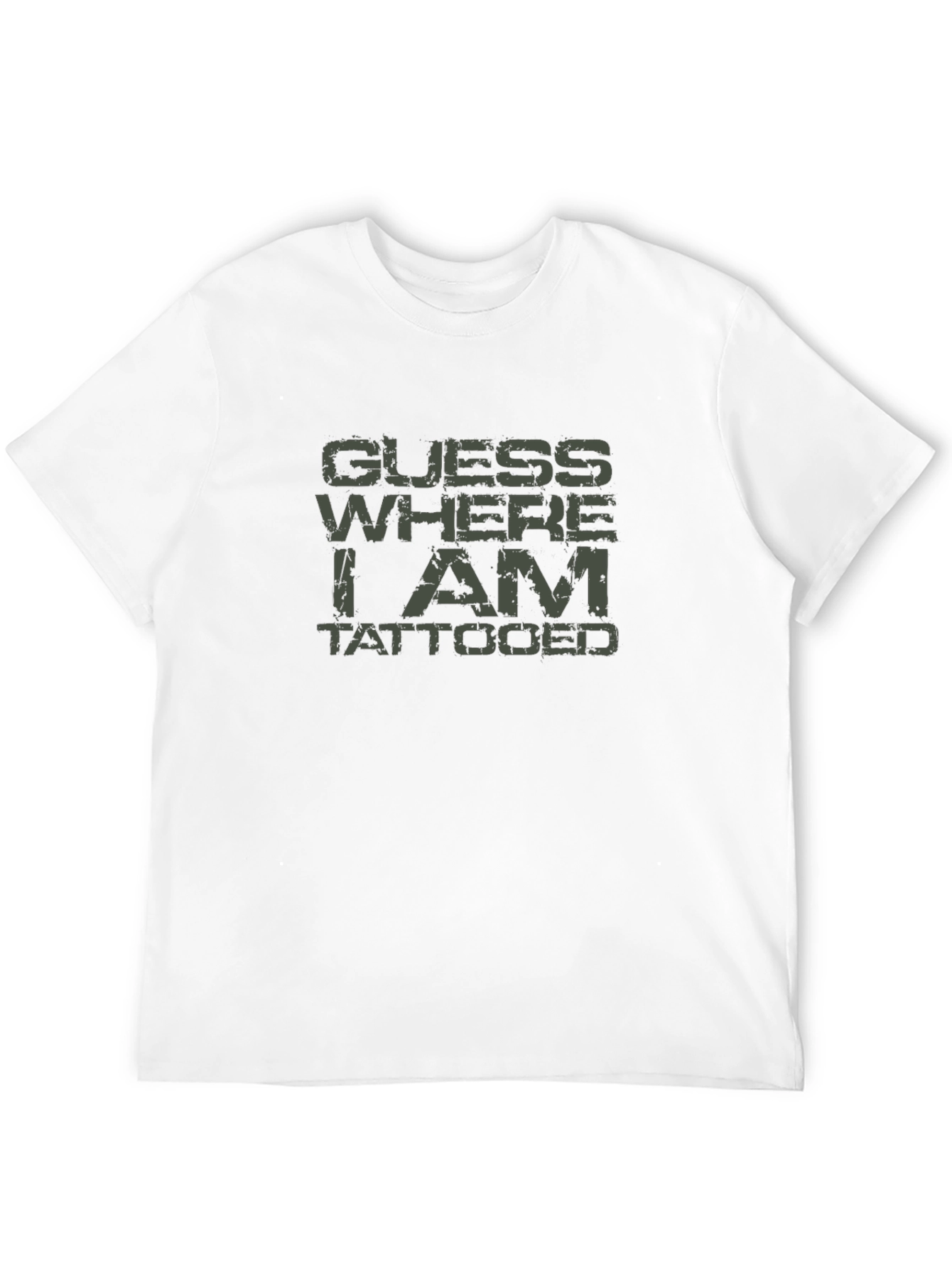 Guess Where I Am Tattooed Black T-Shirt
