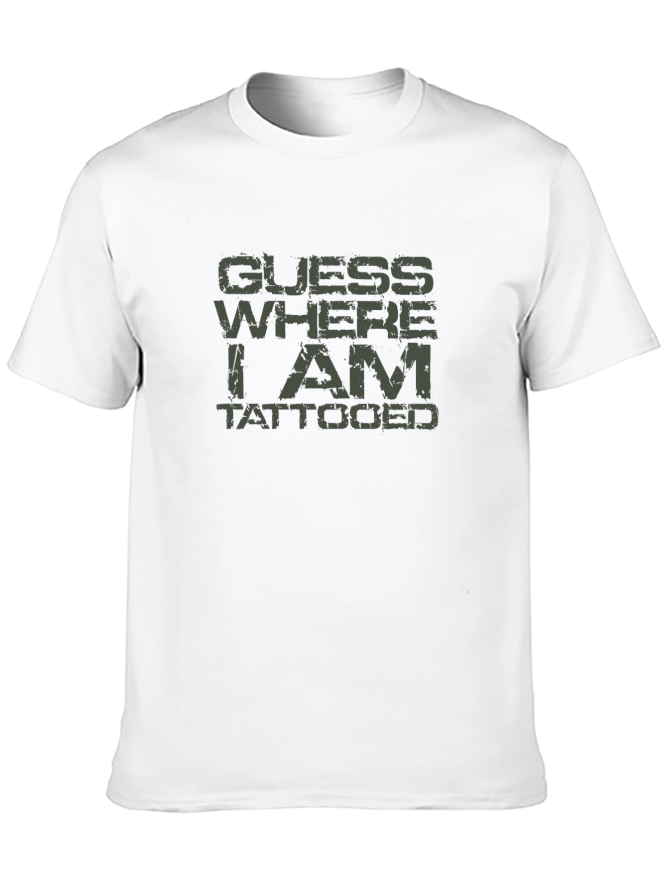 Guess Where I Am Tattooed Black T-Shirt