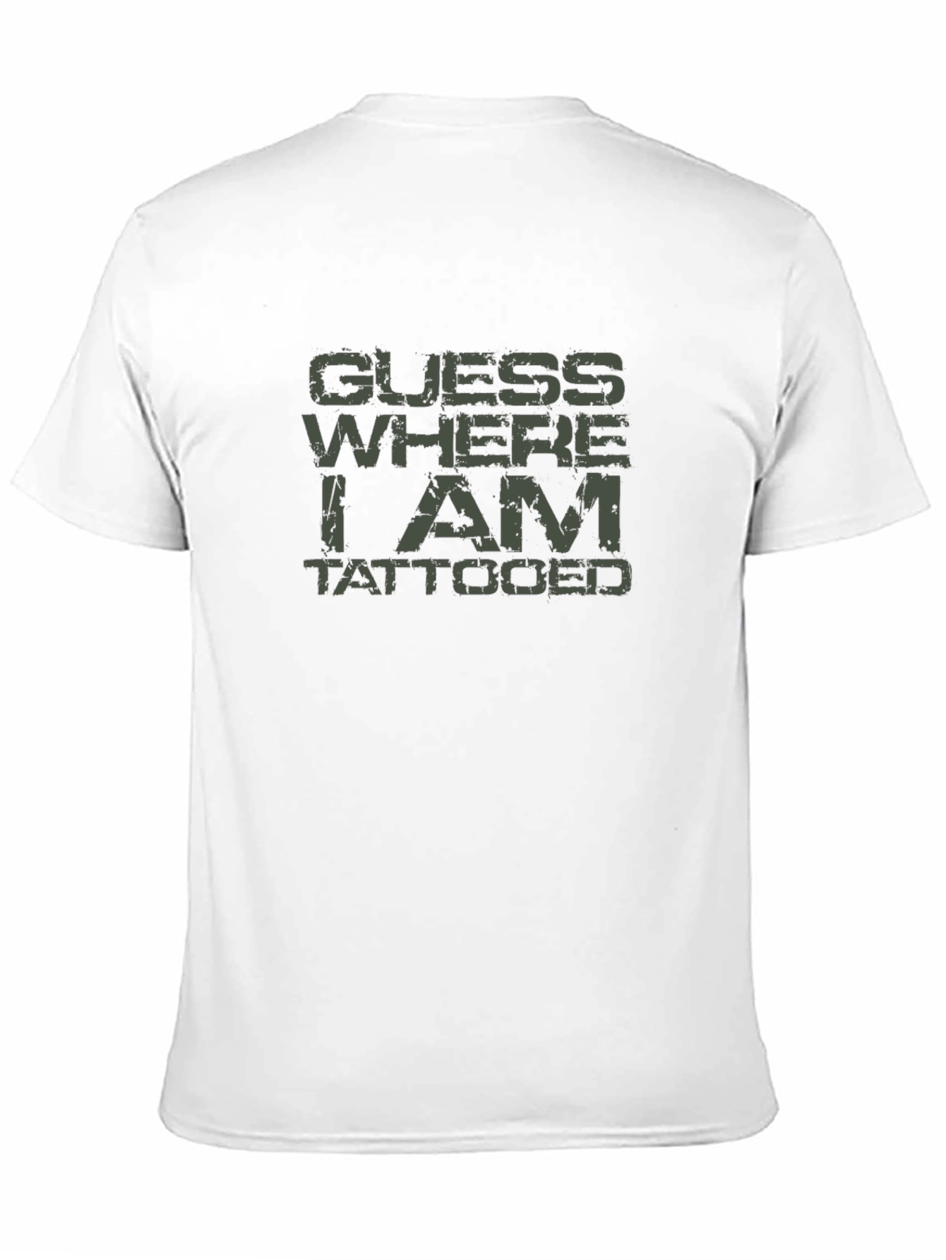 Guess Where I Am Tattooed Black T-Shirt
